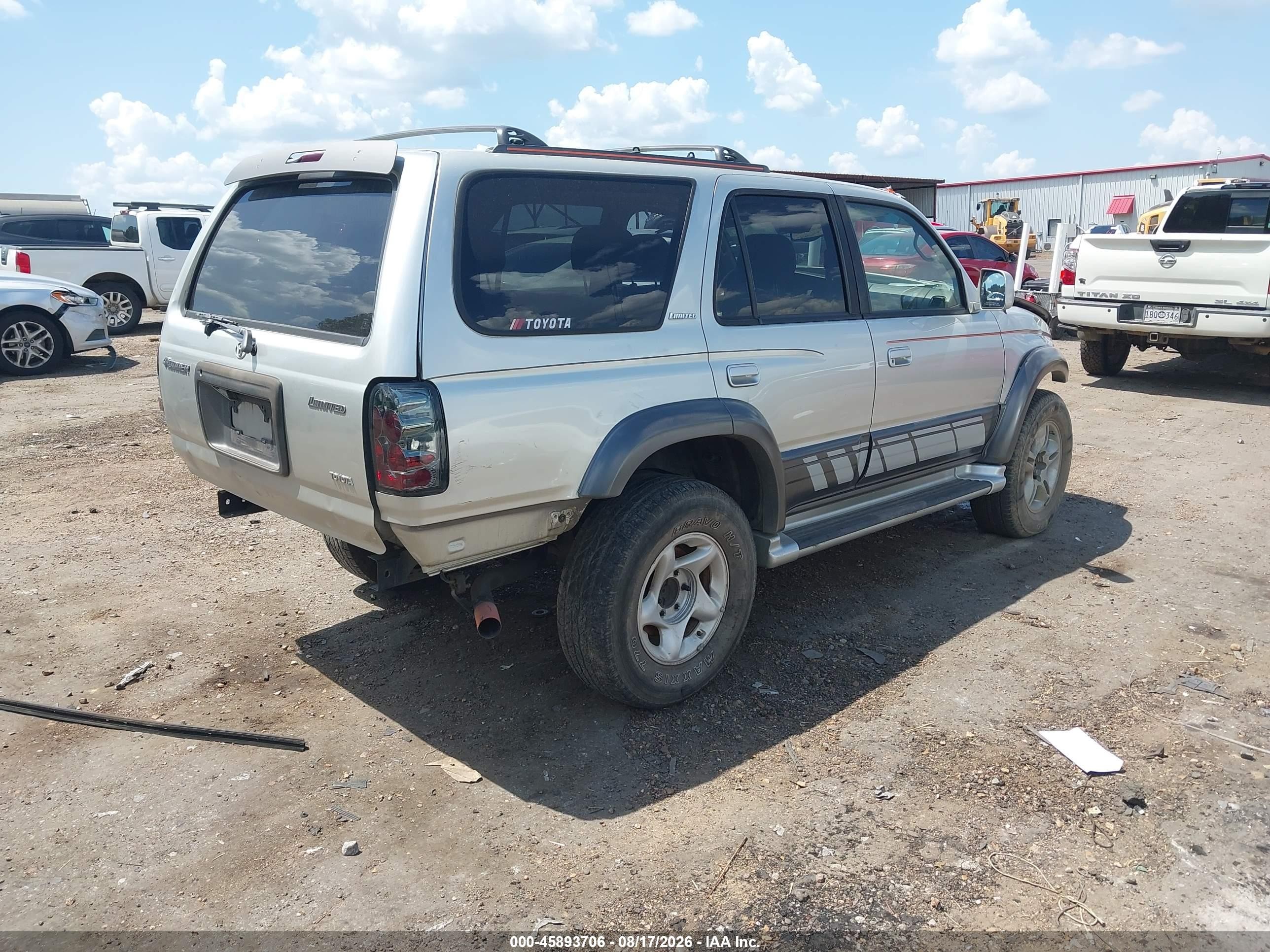 1999 Toyota 4runner Limited V6 Silver vin: JT3GN87R8X0118573