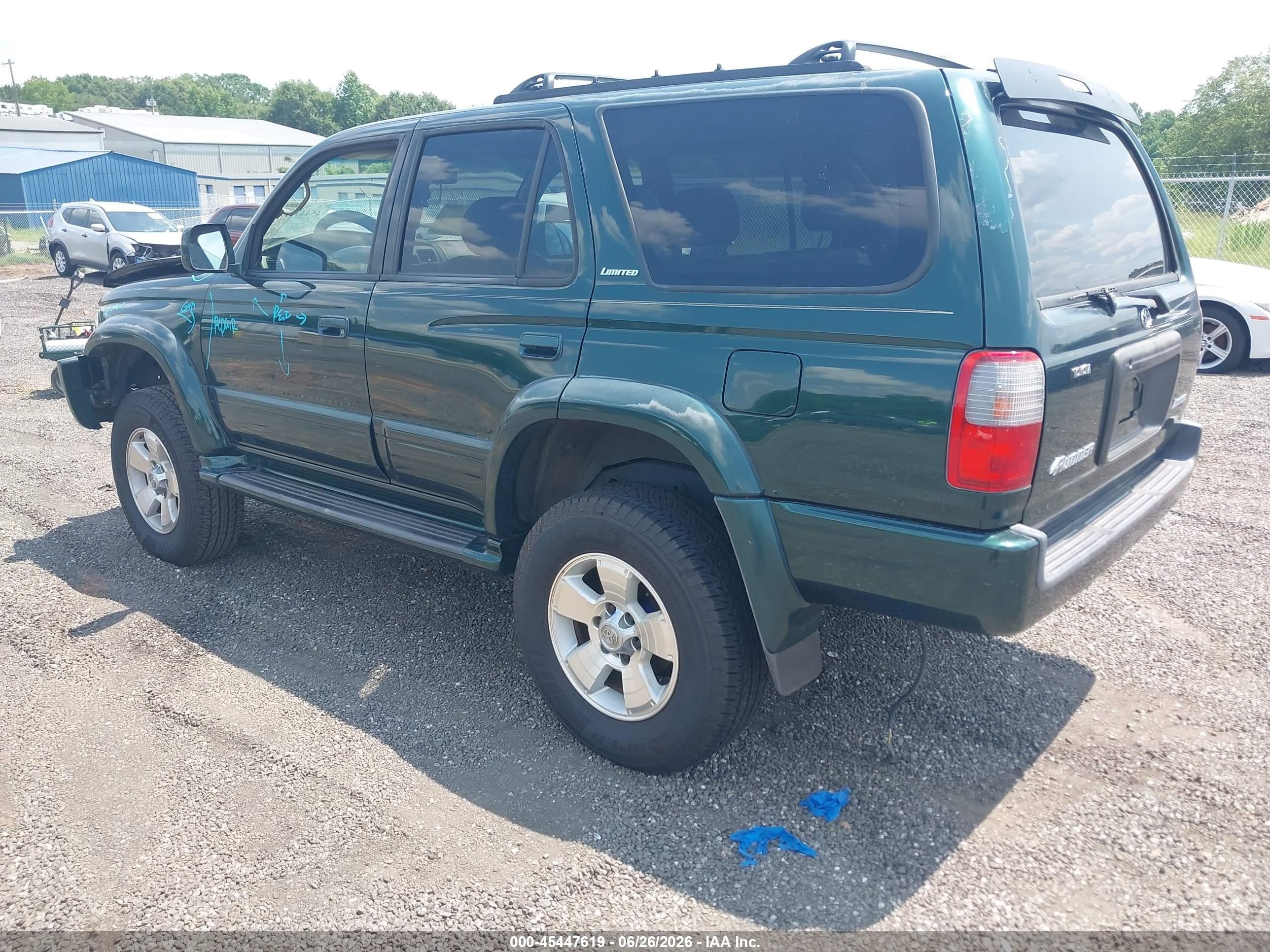 1999 Toyota 4runner Limited V6 Green vin: JT3GN87R8X0134935