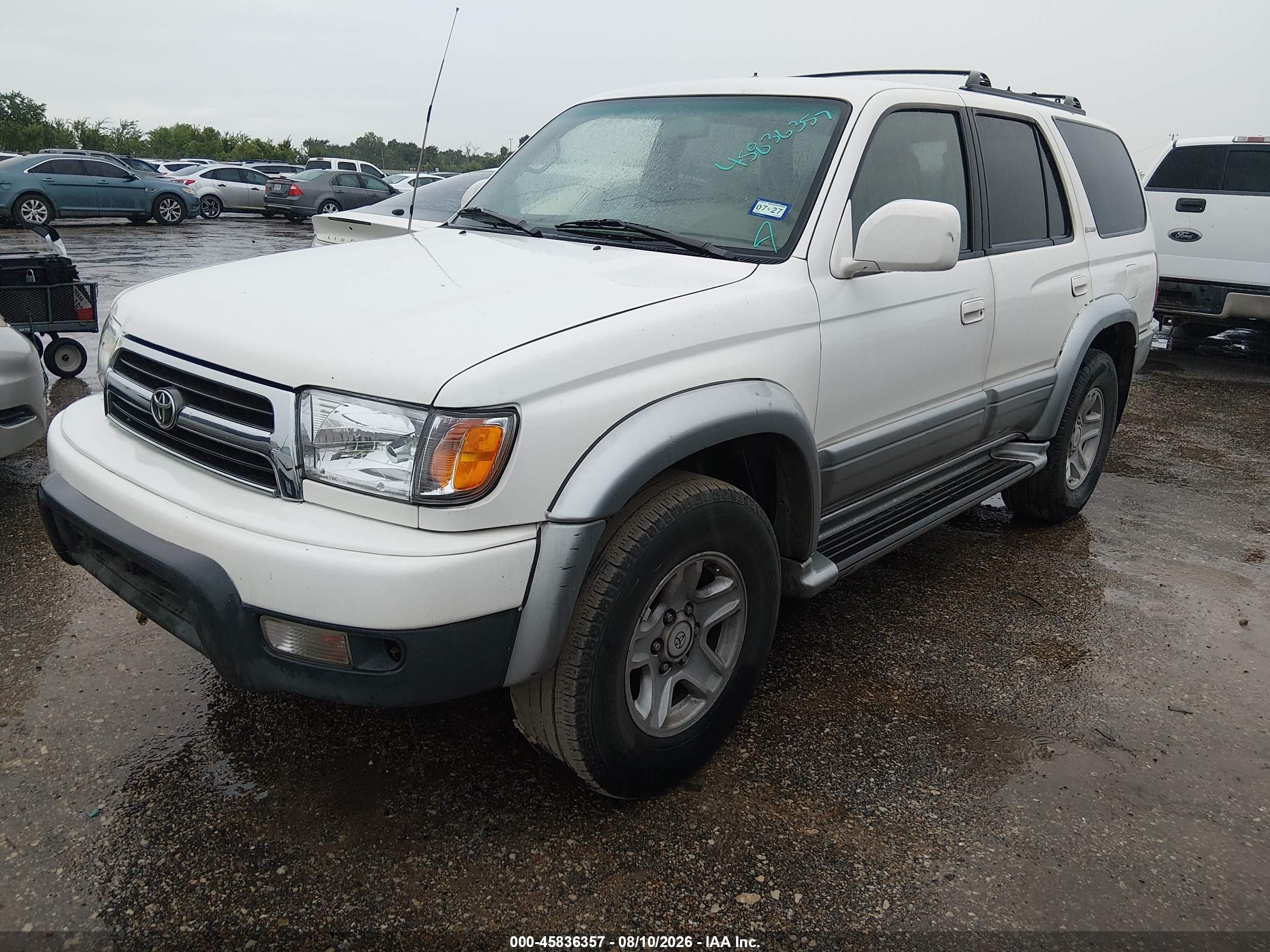 2000 Toyota 4runner Limited V6 White vin: JT3GN87R8Y0144348