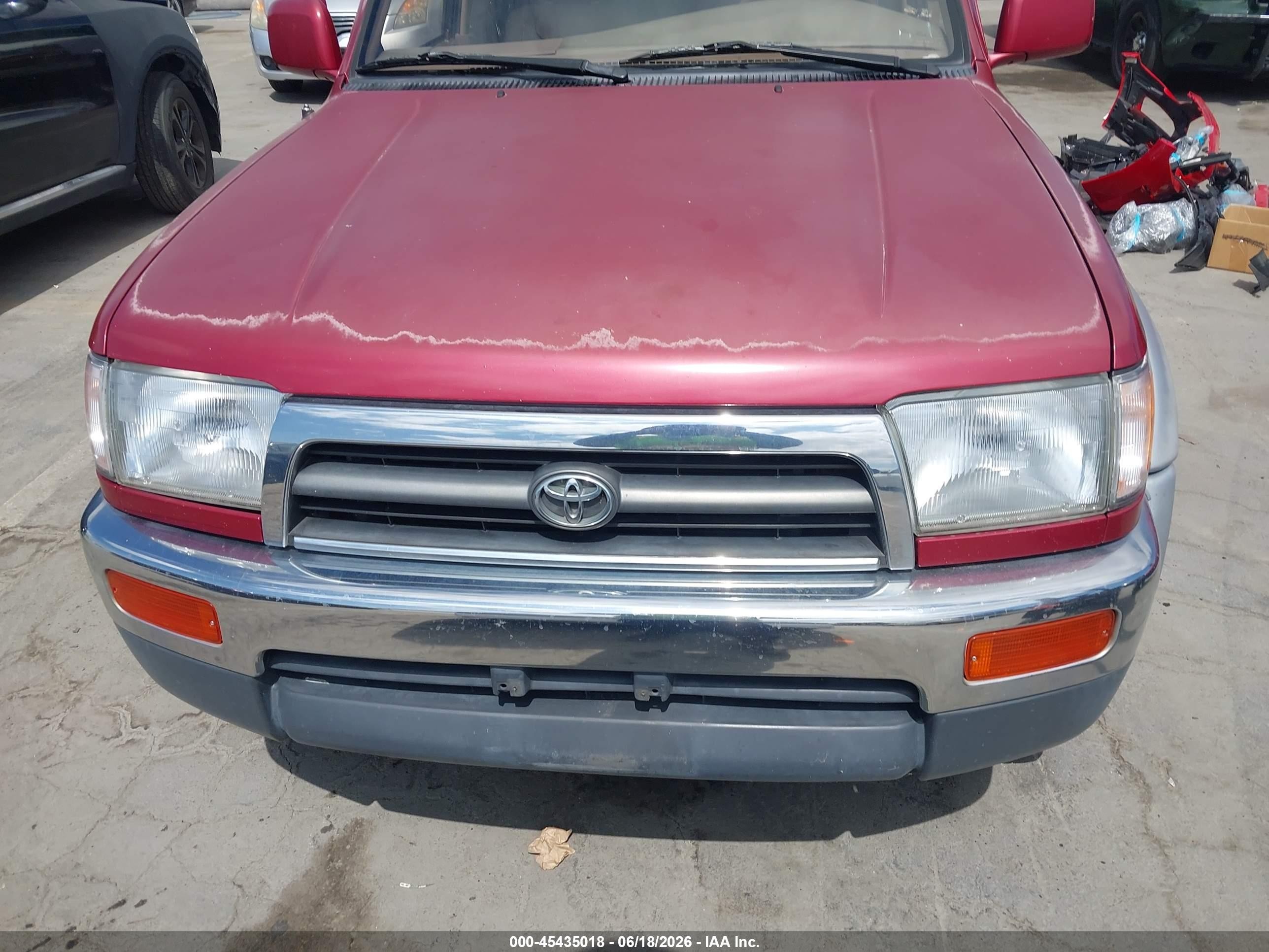1998 Toyota 4runner Sr5 V6 Limited Burgundy vin: JT3GN87R9W0077093