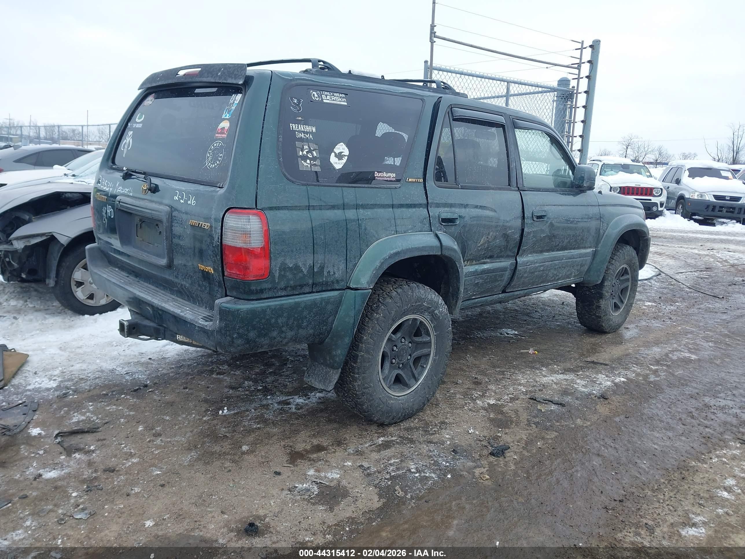 1999 Toyota 4runner Limited V6 Зеленый vin: JT3GN87R9X0095806