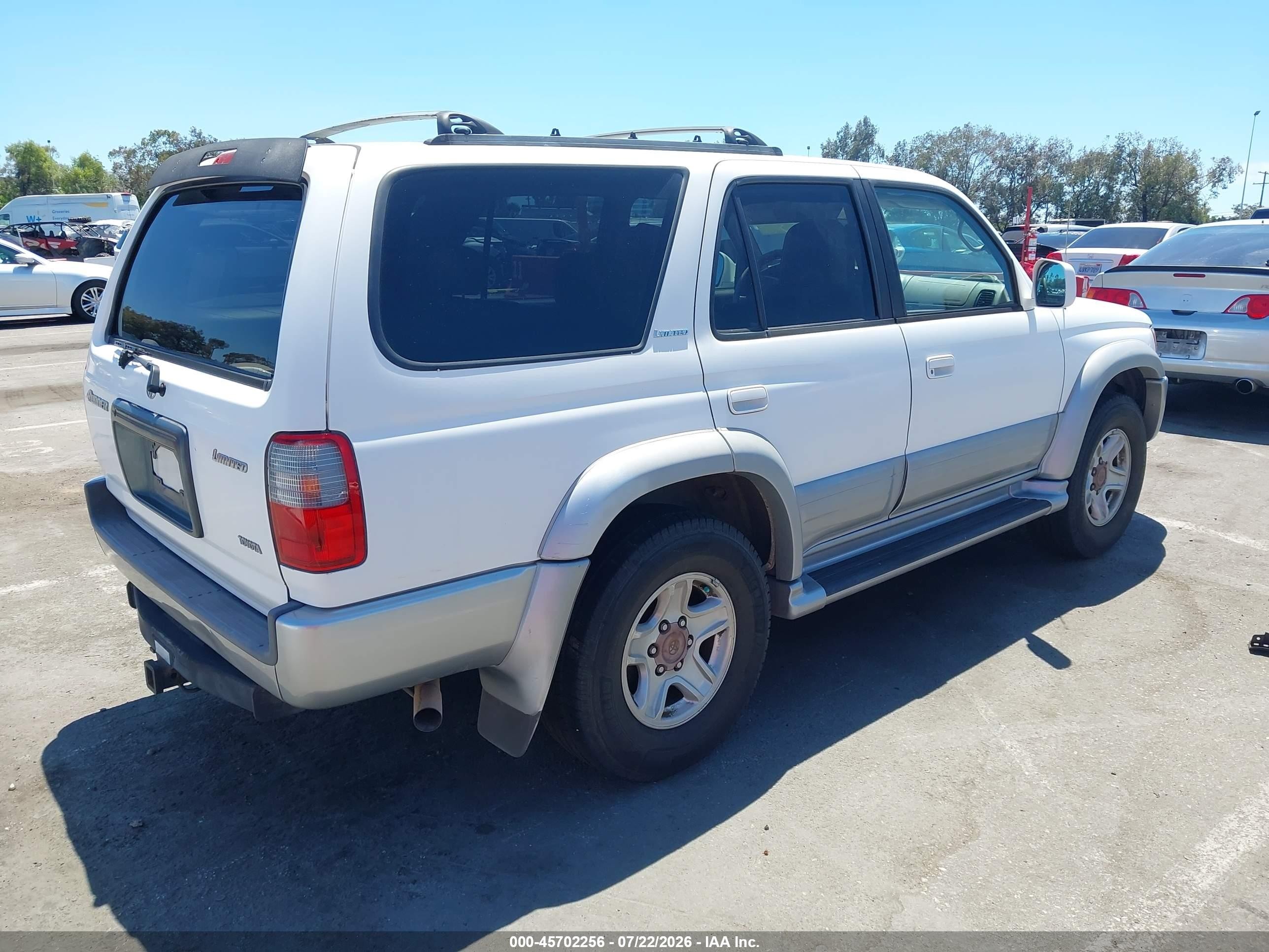 2000 Toyota 4runner Limited V6 White vin: JT3GN87R9Y0150174