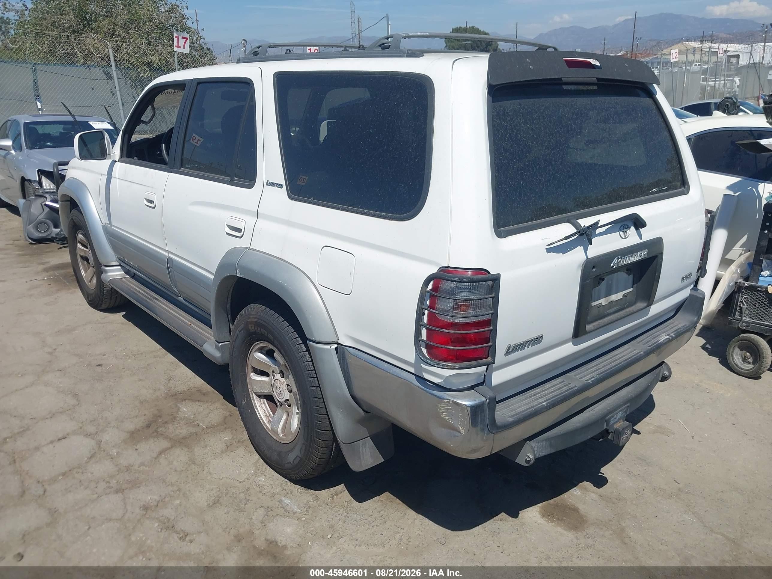 1997 Toyota 4runner Sr5 V6 Limited White vin: JT3GN87RXV0019962