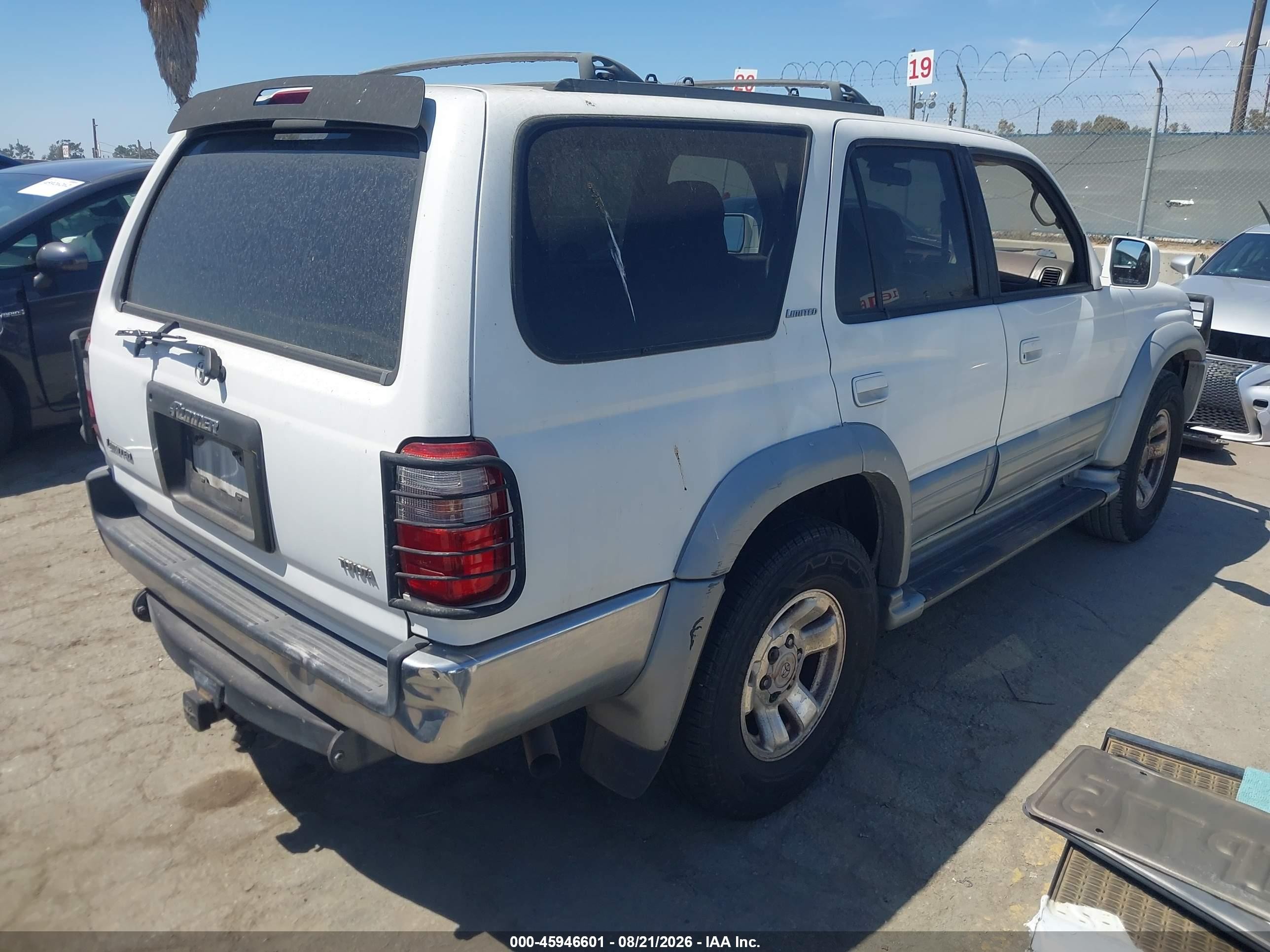 1997 Toyota 4runner Sr5 V6 Limited White vin: JT3GN87RXV0019962