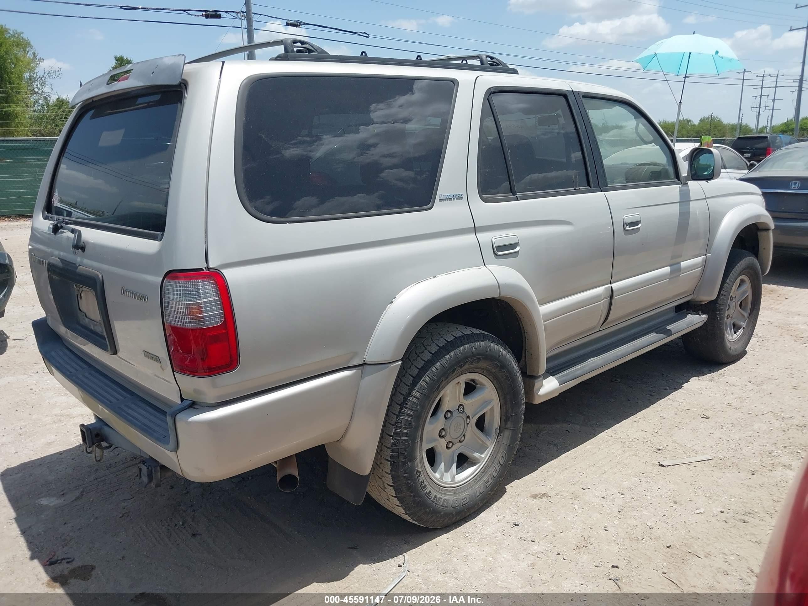 2000 Toyota 4runner Limited V6 Silver vin: JT3GN87RXY0139507