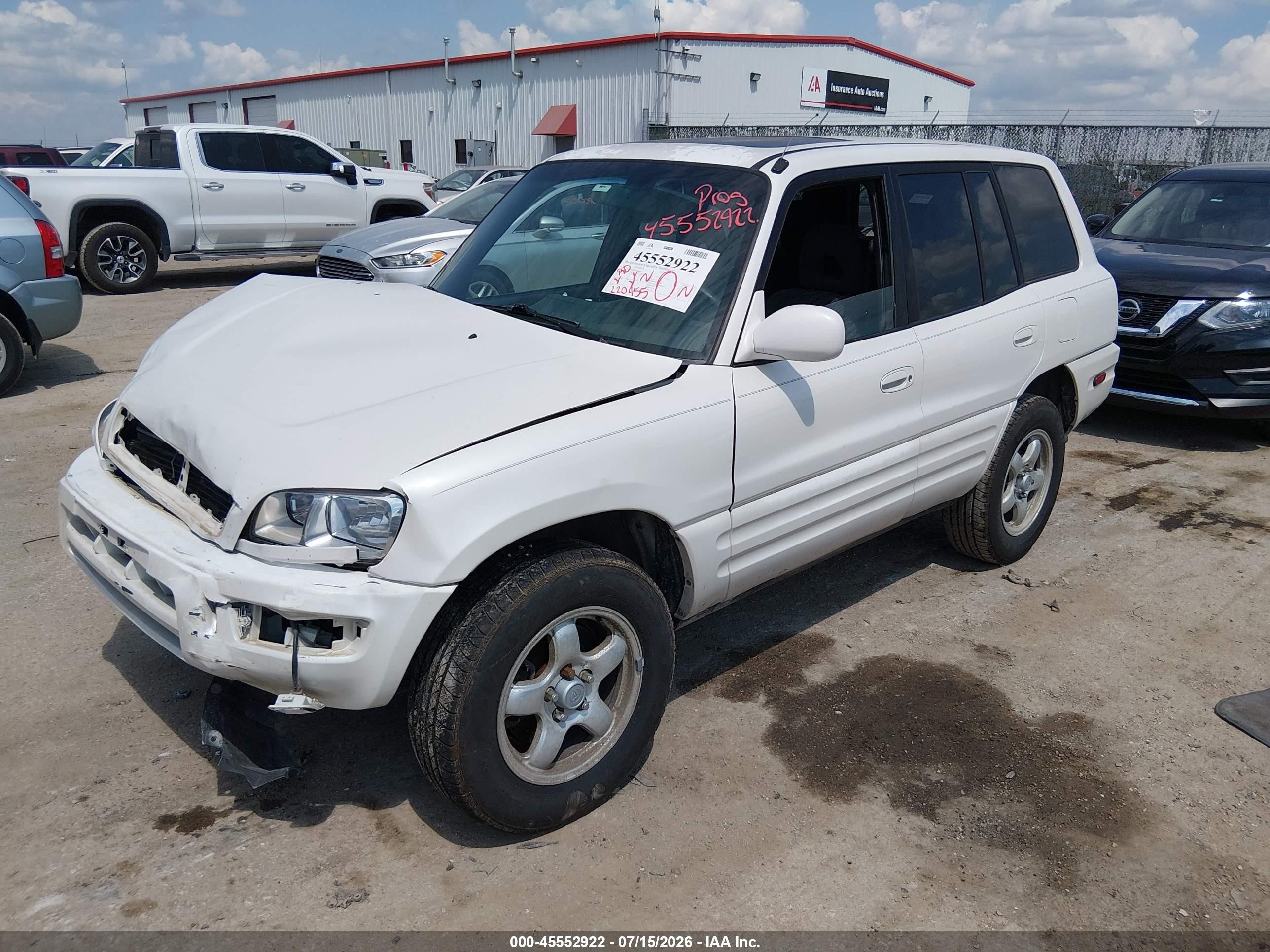 1999 Toyota Rav4   White vin: JT3GP10V4X7049462