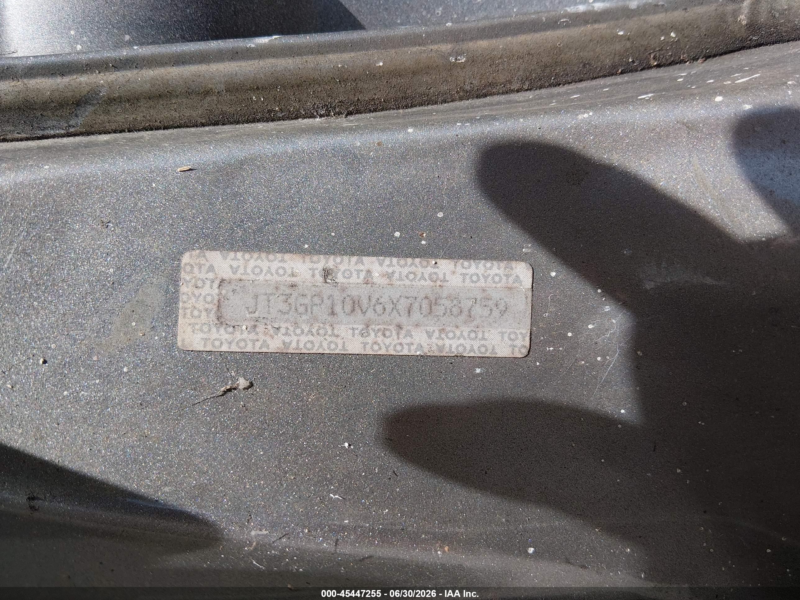 1999 Toyota Rav4   Gray vin: JT3GP10V6X7058759