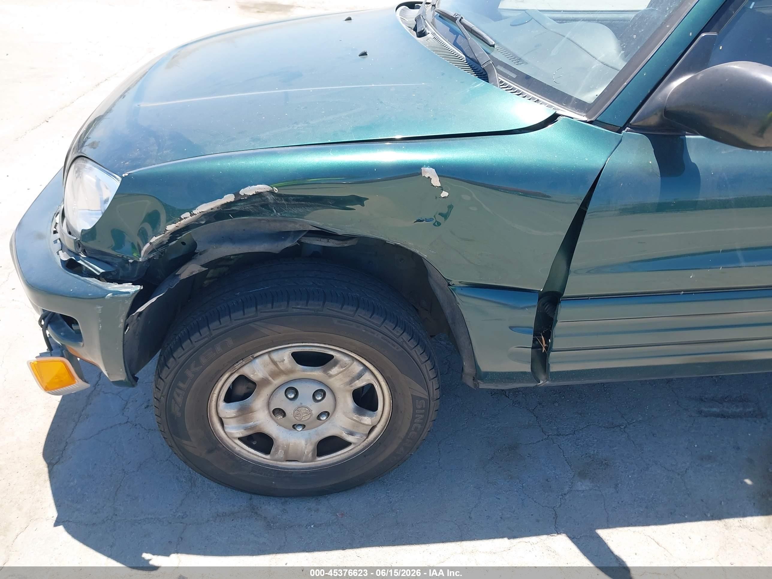 2000 Toyota Rav4   Green vin: JT3GP10V8Y7066296