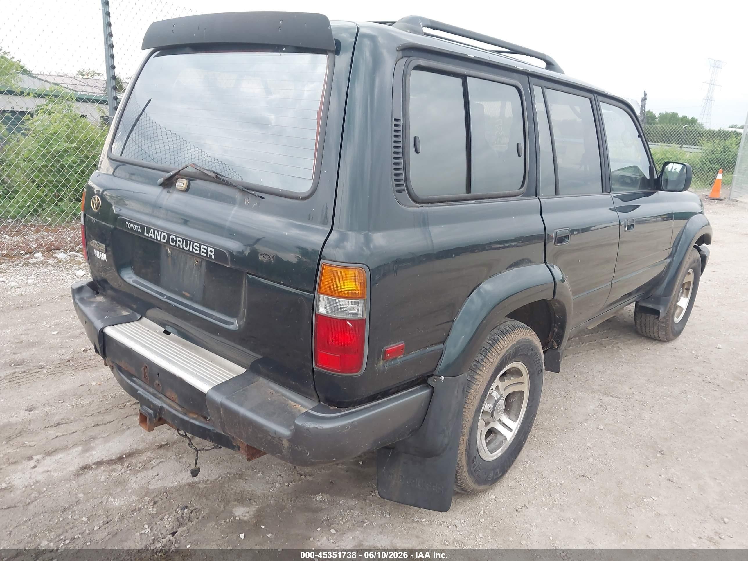 1996 Toyota Land Cruiser Hj85 Black vin: JT3HJ85J0T0143880
