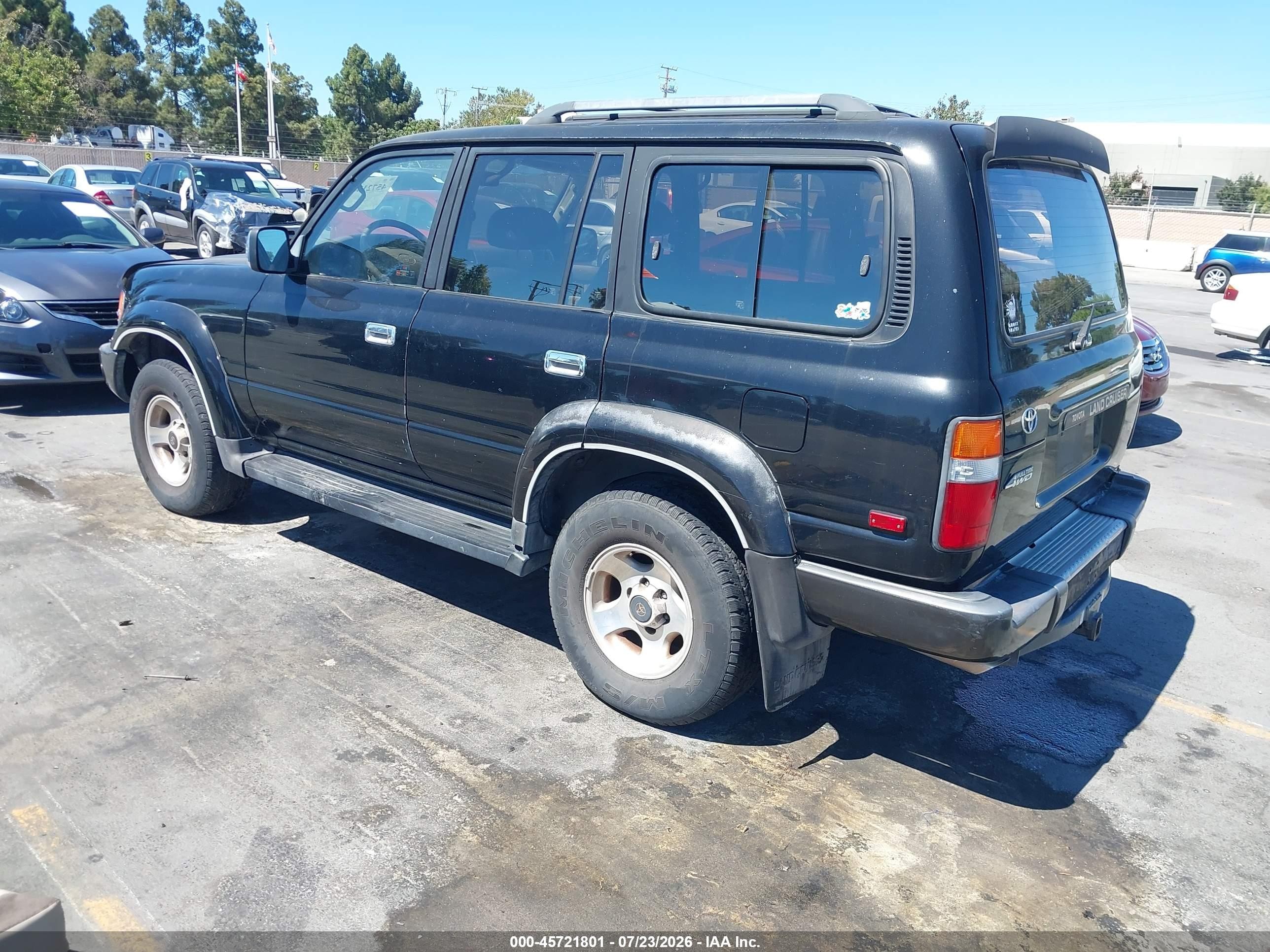 1996 Toyota Land Cruiser Hj85 Черный vin: JT3HJ85J8T0125661