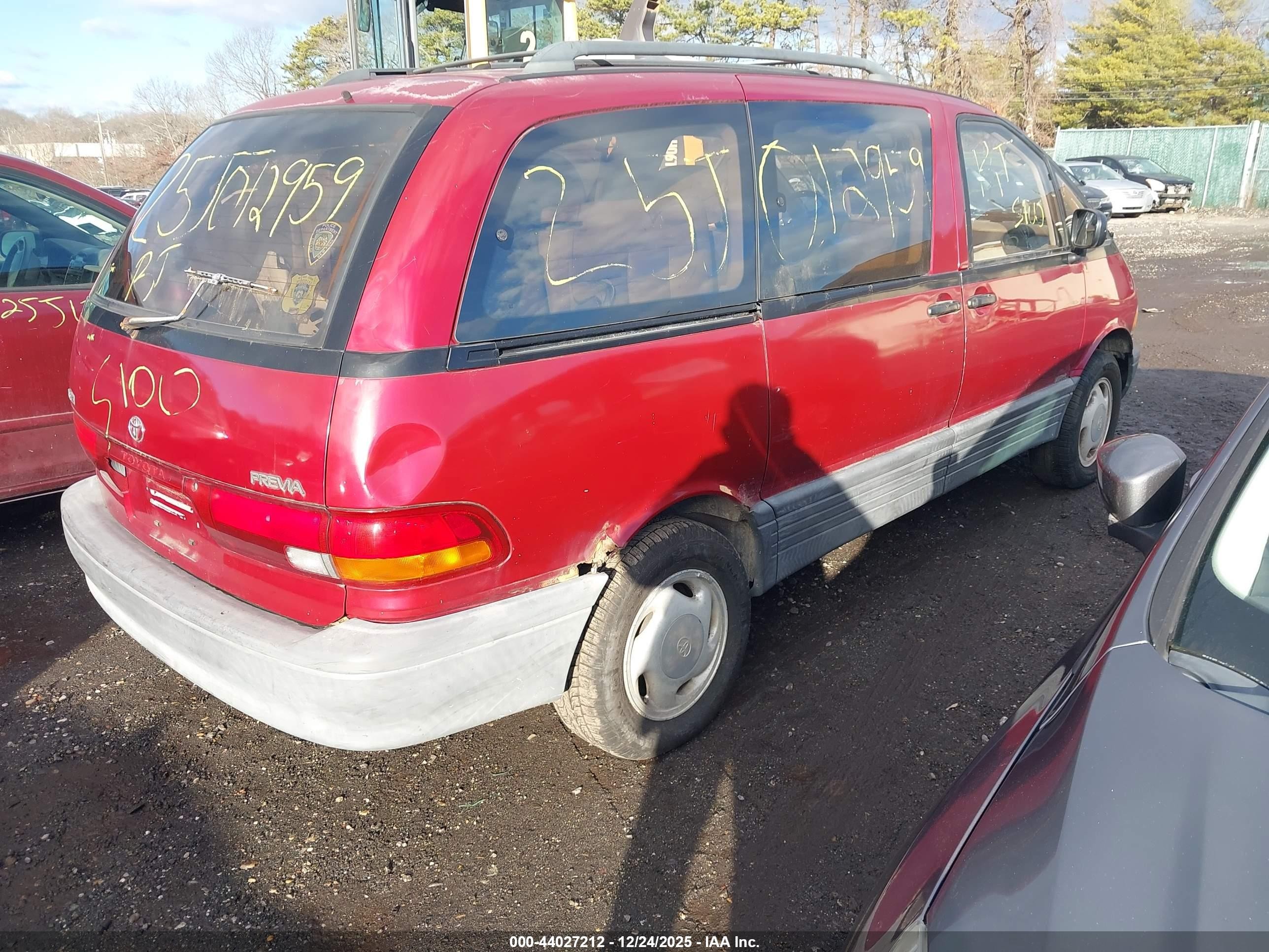 1997 Toyota Previa Le S/c Maroon vin: JT3HK23M2V1070600