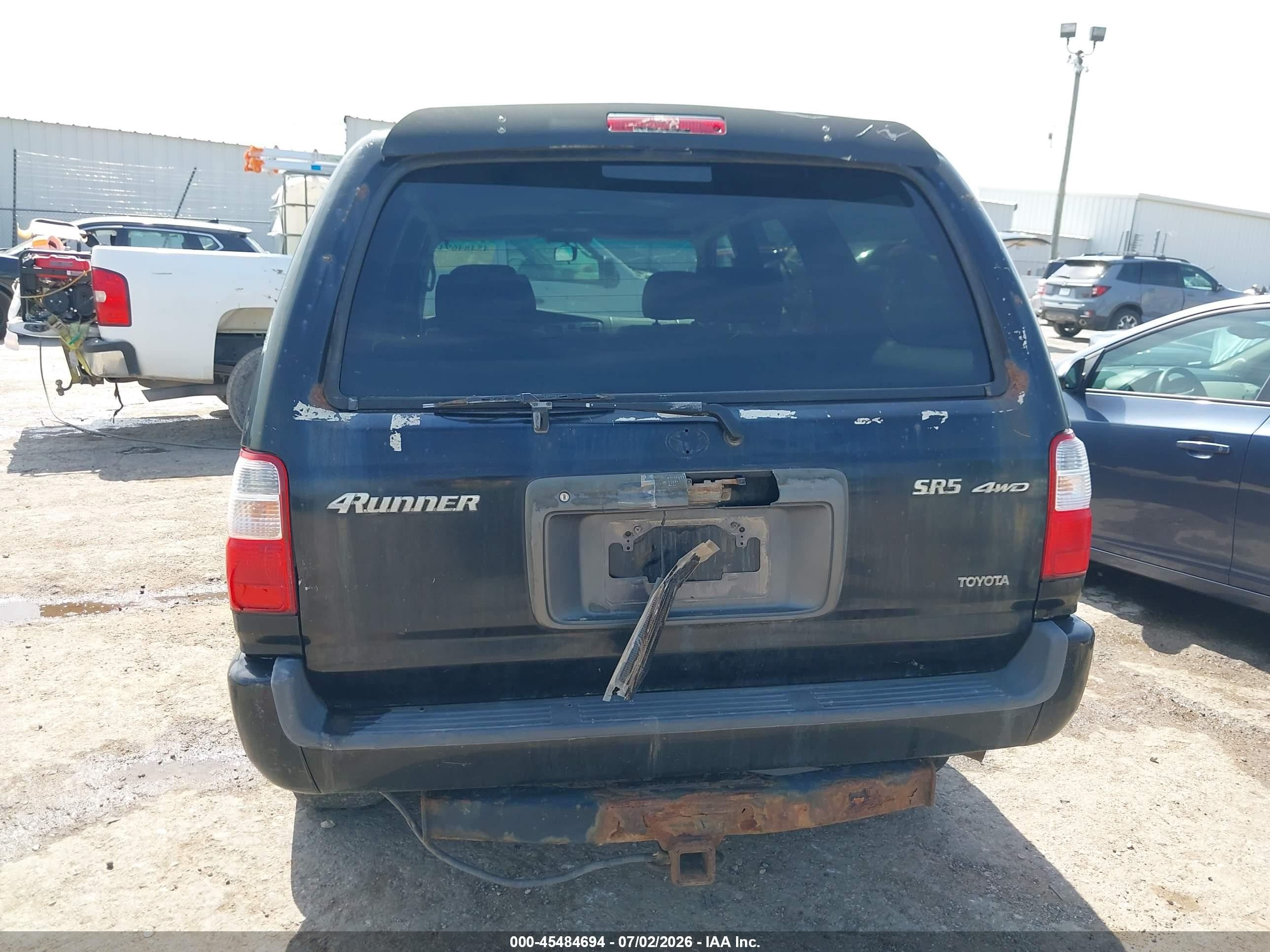 2001 Toyota 4runner Sr5 V6 Black vin: JT3HN86R010332230