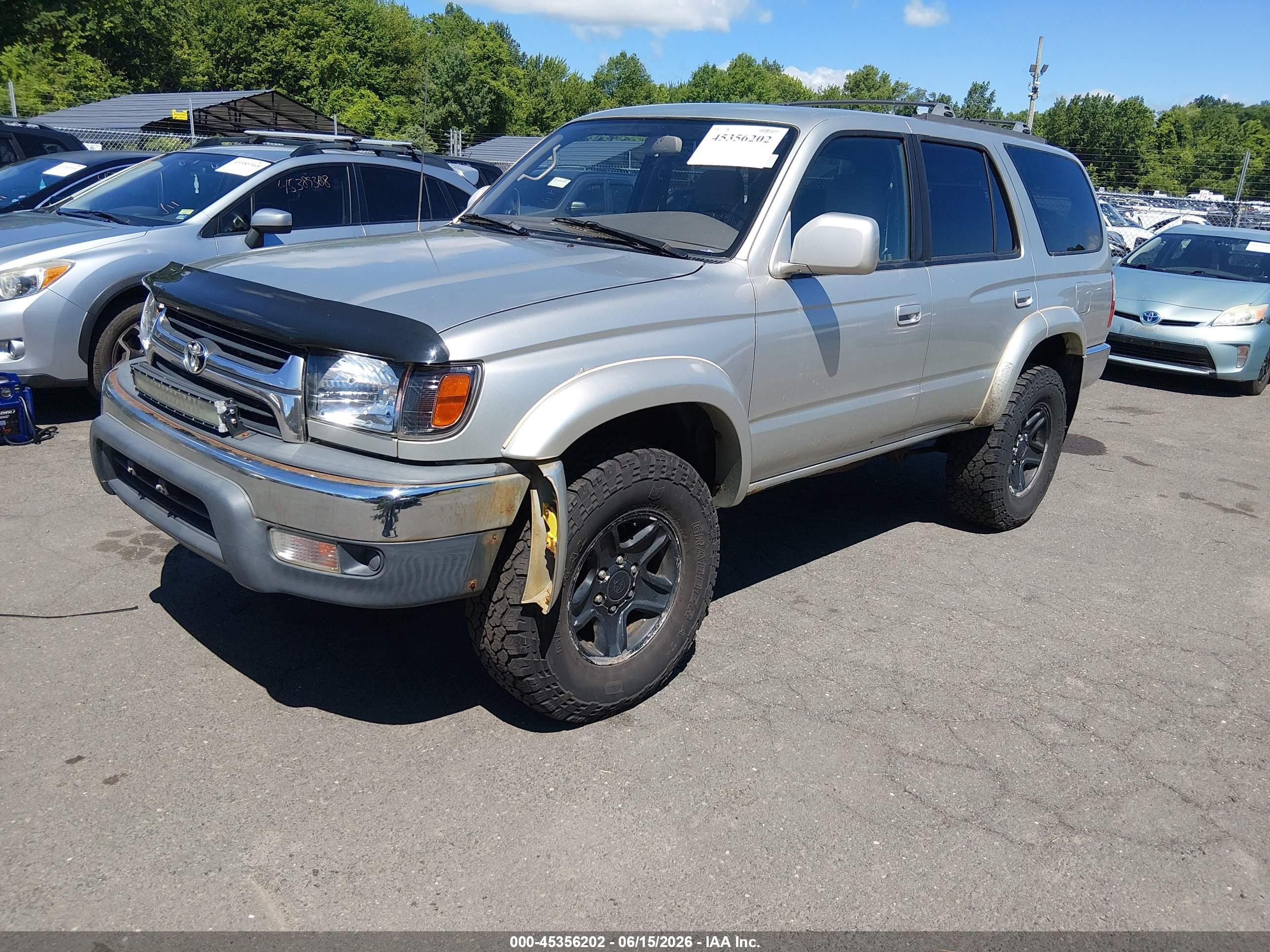 2001 Toyota 4runner Sr5 V6 Silver vin: JT3HN86R019053856