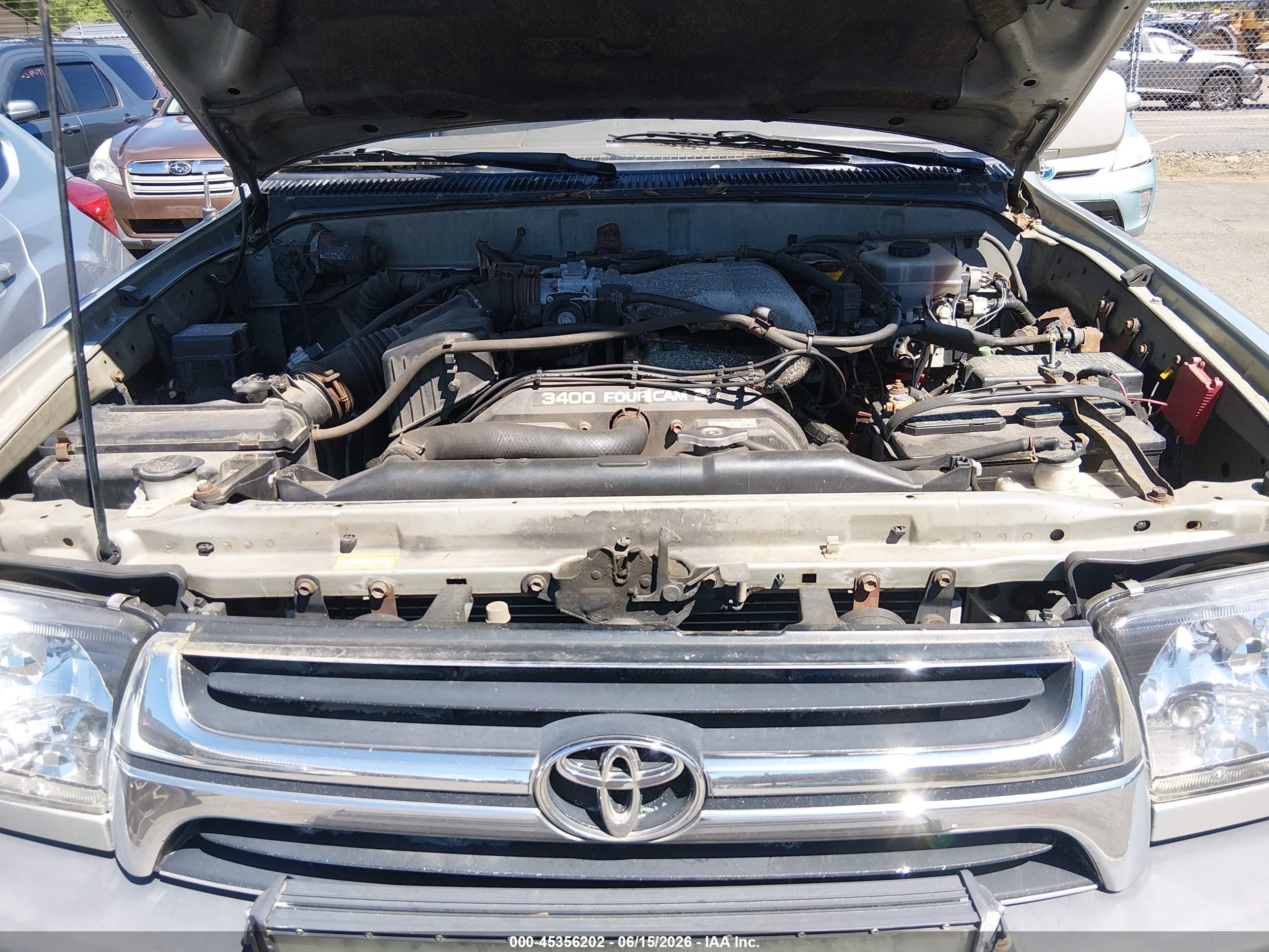 2001 Toyota 4runner Sr5 V6 Silver vin: JT3HN86R019053856