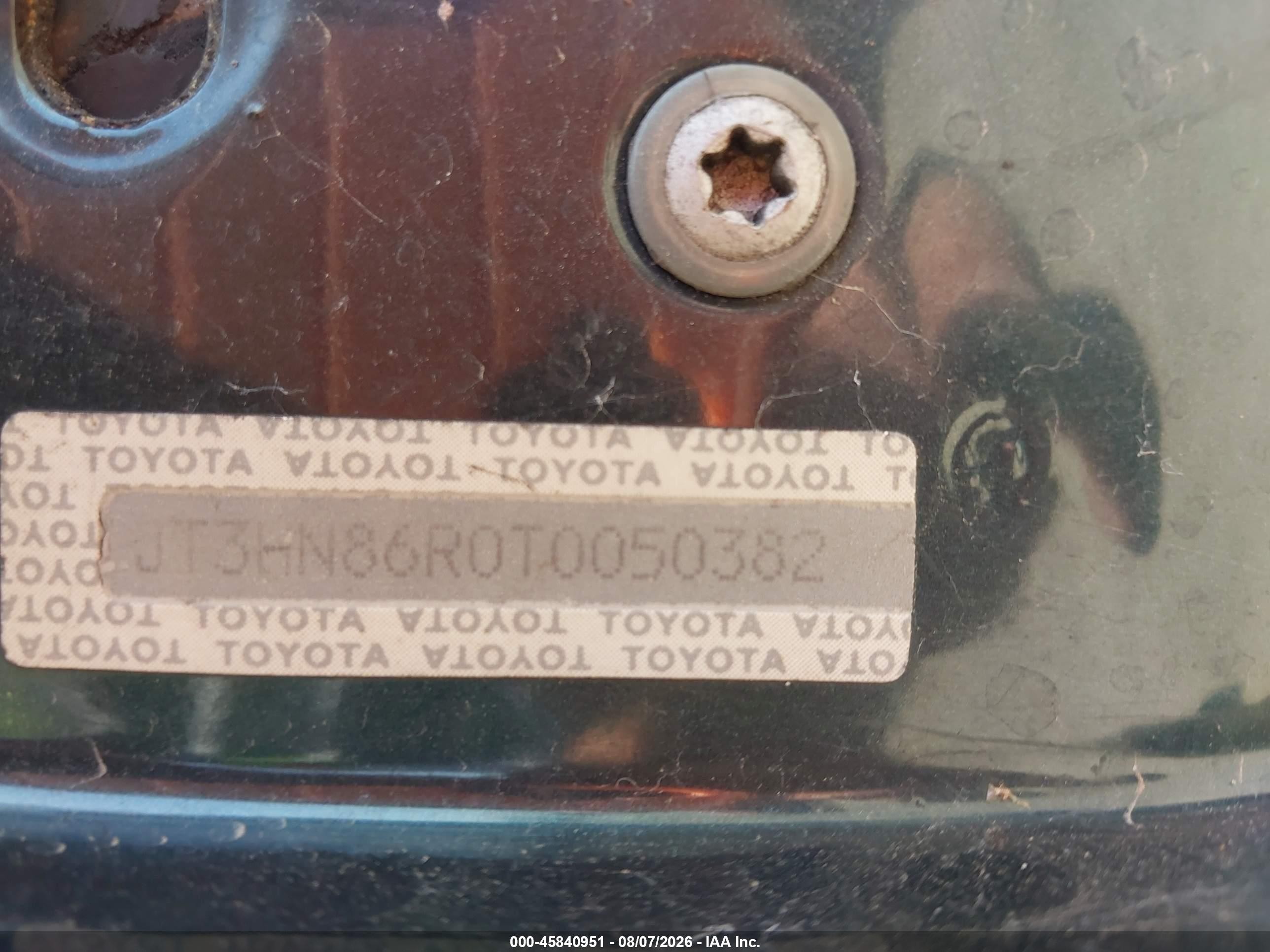 1996 Toyota 4runner Sr5 Green vin: JT3HN86R0T0050382