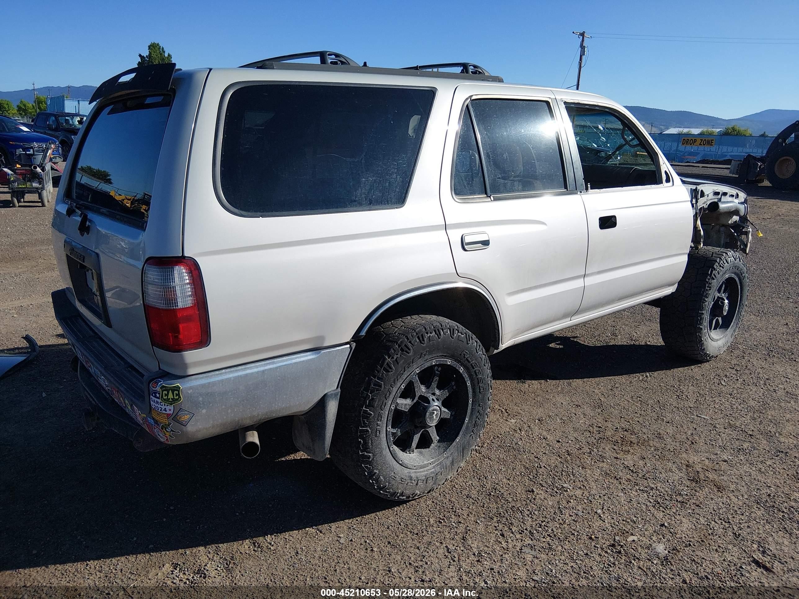 1997 Toyota 4runner Sr5 V6 Silver vin: JT3HN86R0V0084616