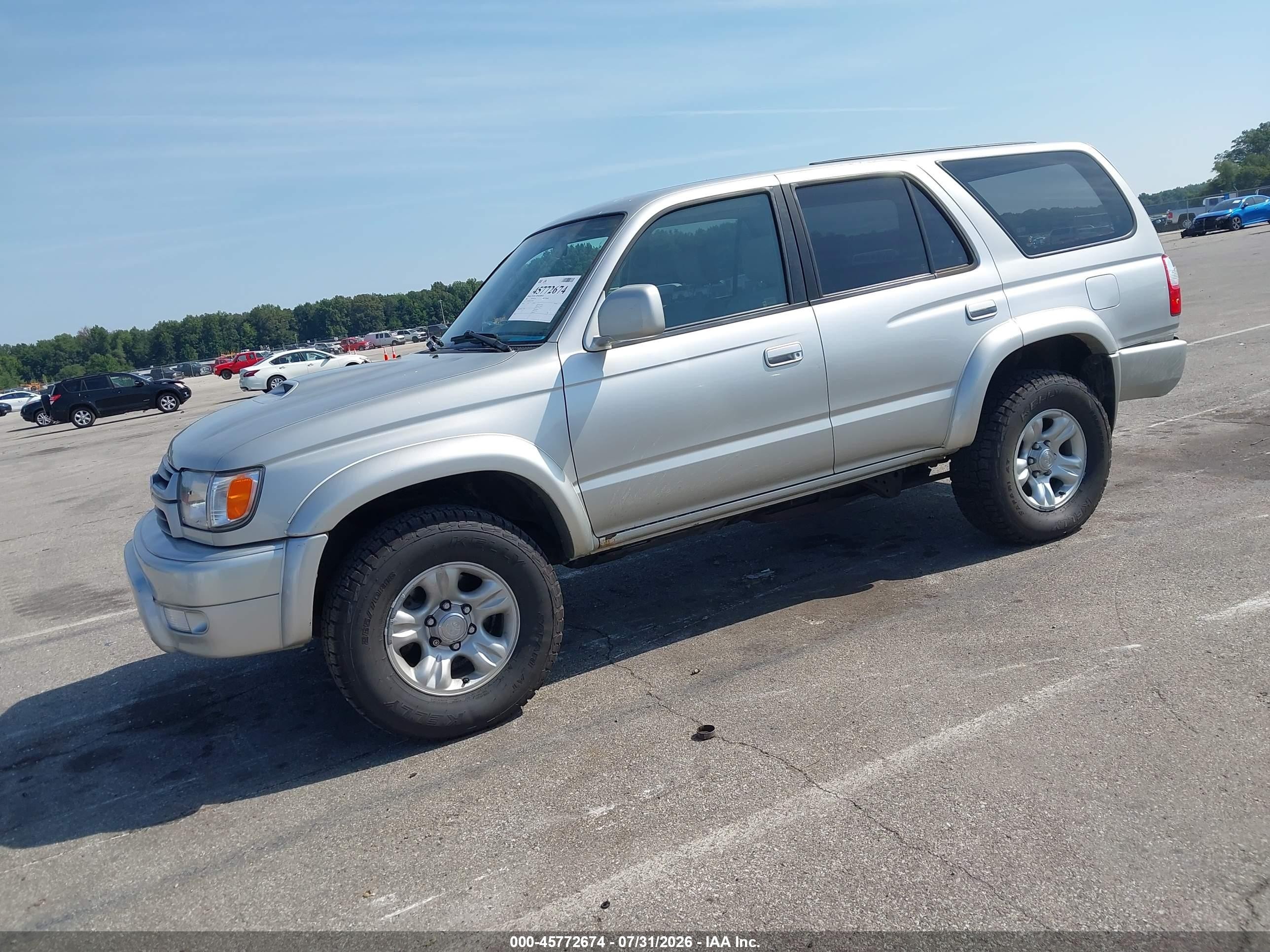 2001 Toyota 4runner Sr5 V6 Silver vin: JT3HN86R110350882