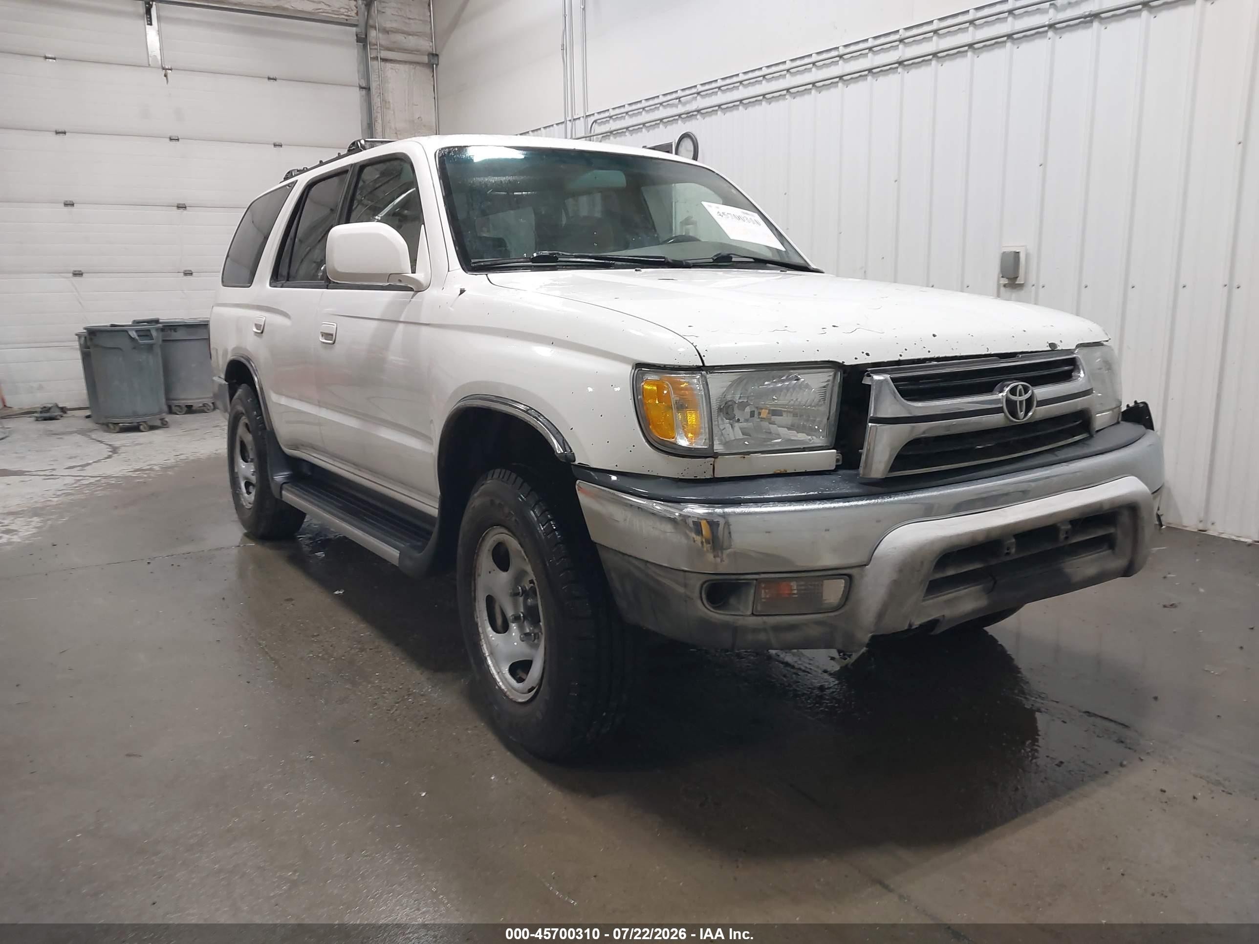 2001 Toyota 4runner Sr5 V6 White vin: JT3HN86R110358030