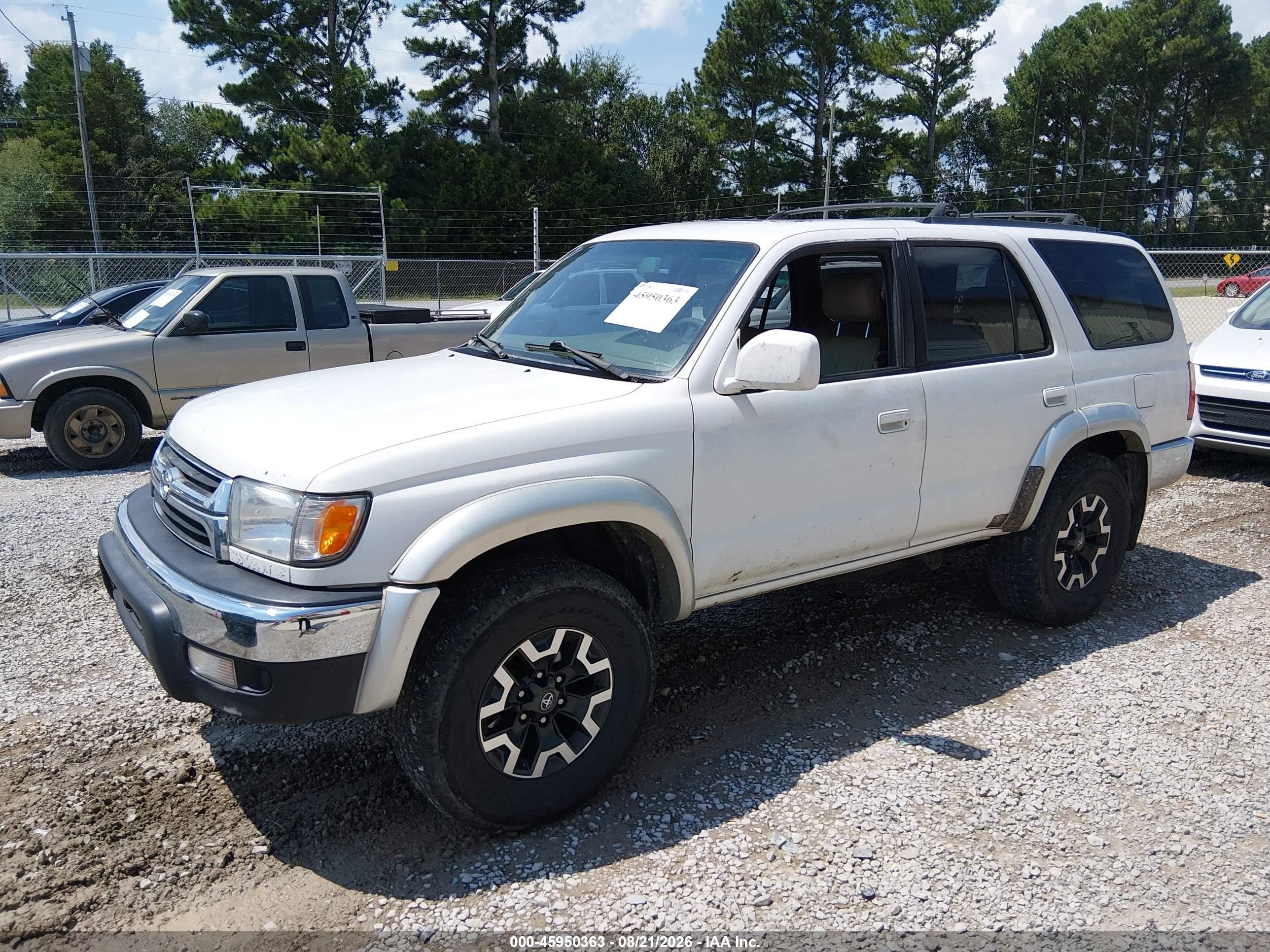 2002 Toyota 4runner Sr5 V6 White vin: JT3HN86R129065239