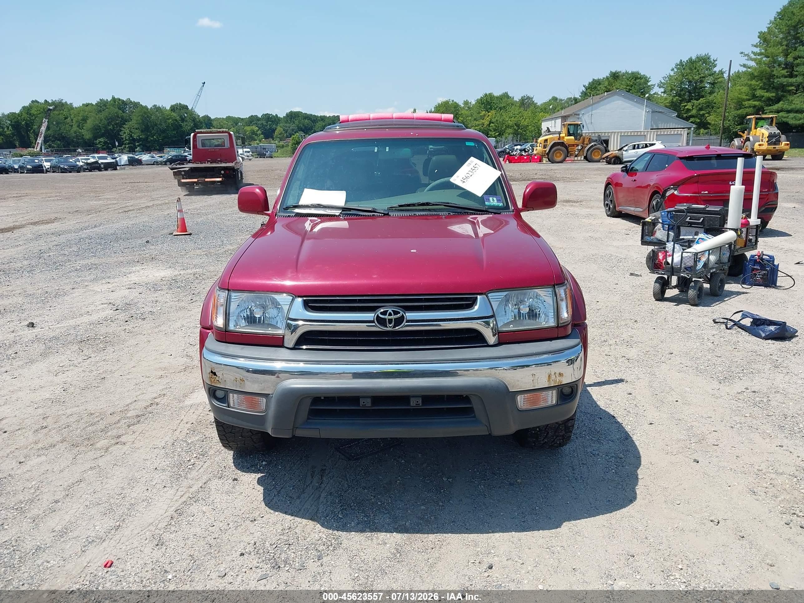 2002 Toyota 4runner Sr5 V6 Burgundy vin: JT3HN86R129073938