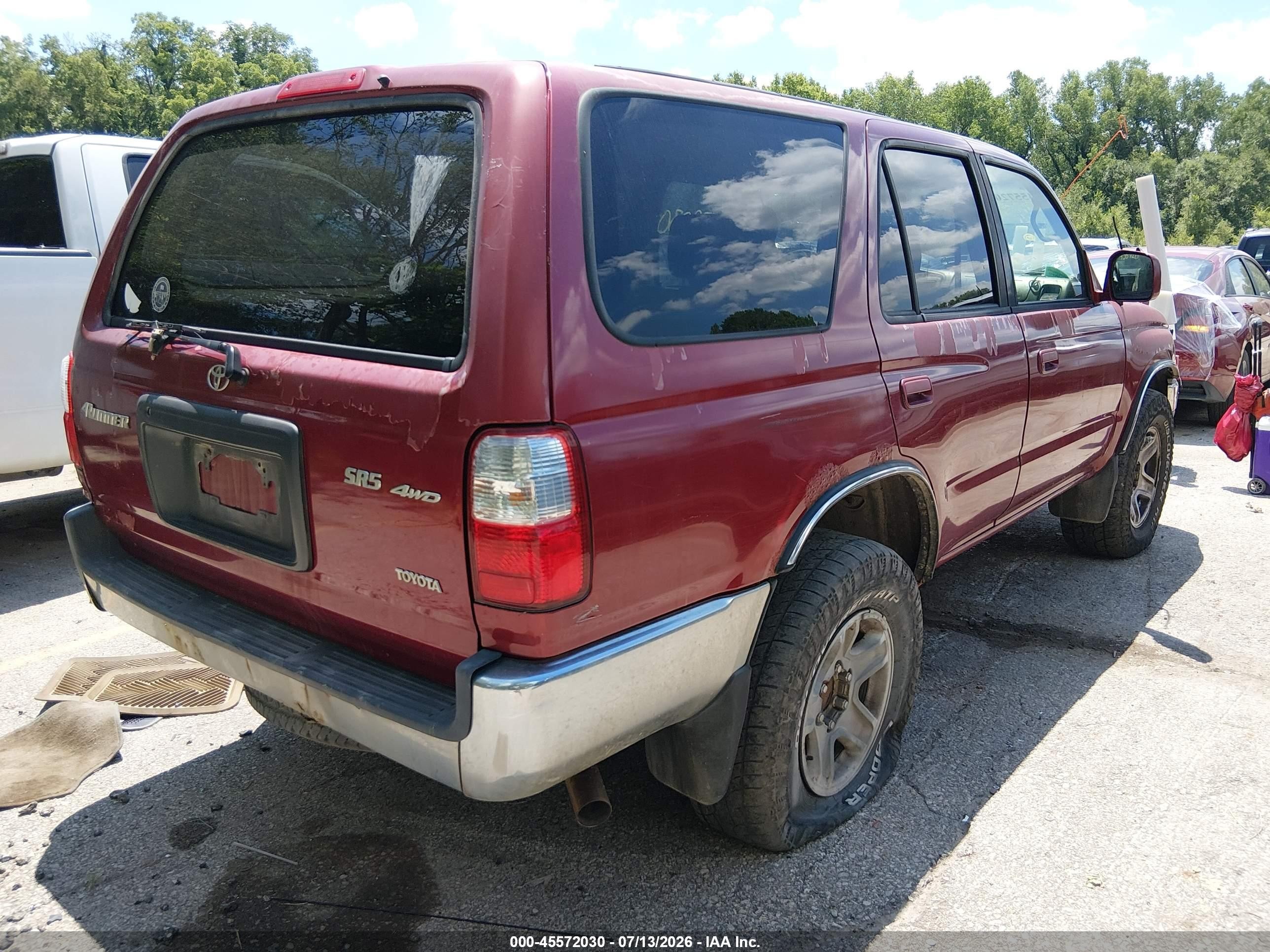 2001 Toyota 4runner Sr5 V6 Maroon vin: JT3HN86R210348090