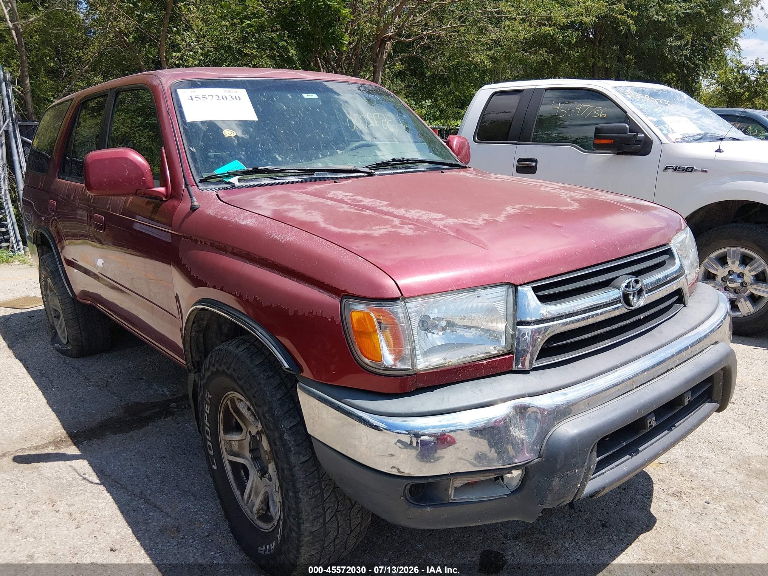 2001 Toyota 4runner Sr5 V6 Maroon vin: JT3HN86R210348090