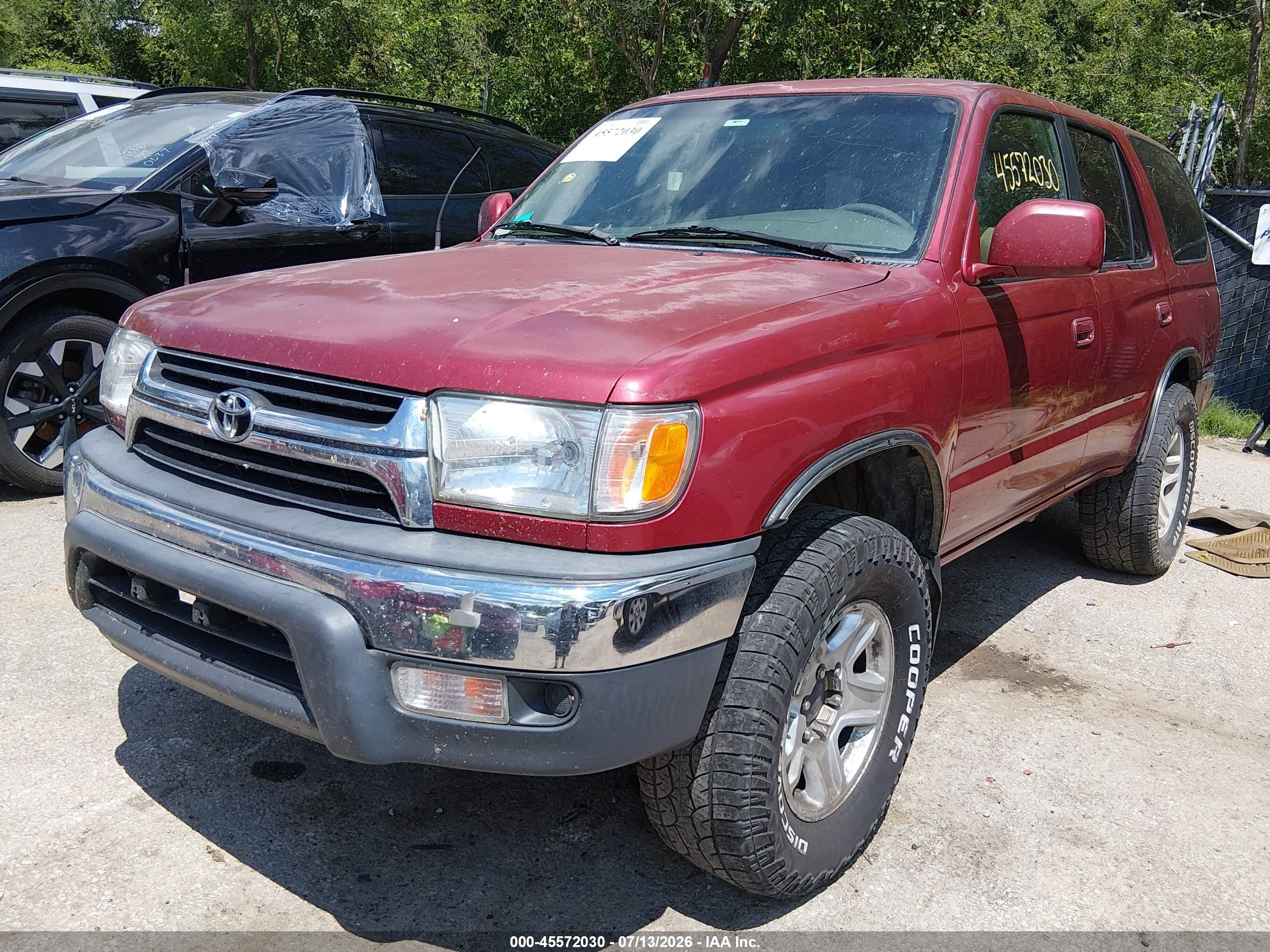 2001 Toyota 4runner Sr5 V6 Maroon vin: JT3HN86R210348090