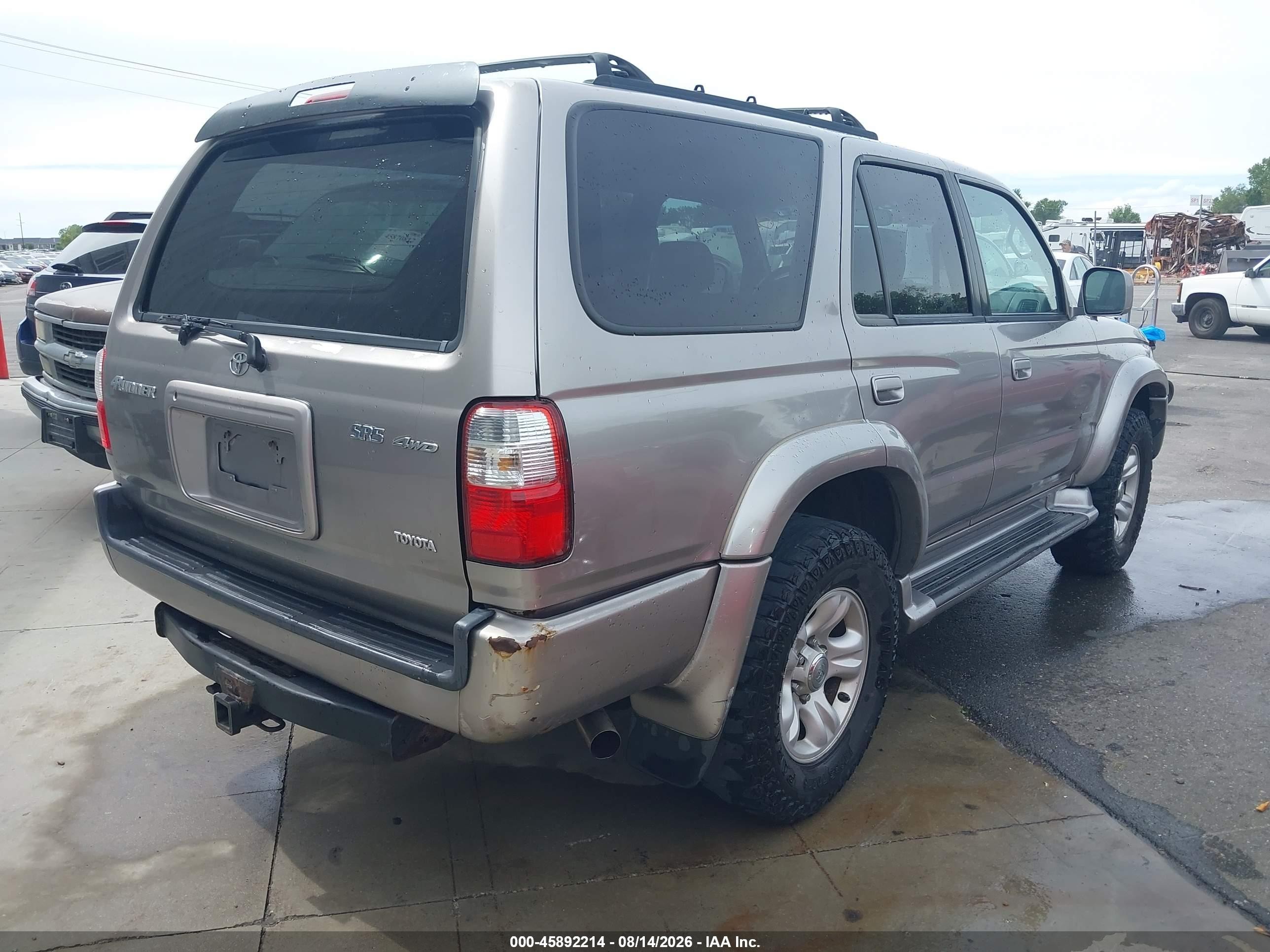 2002 Toyota 4runner Sr5 V6 Gray vin: JT3HN86R220367448