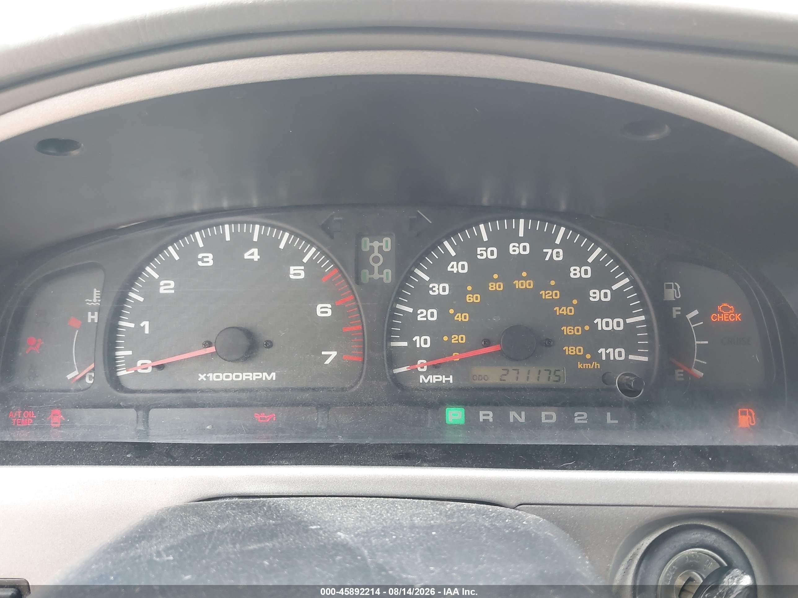 2002 Toyota 4runner Sr5 V6 Gray vin: JT3HN86R220367448