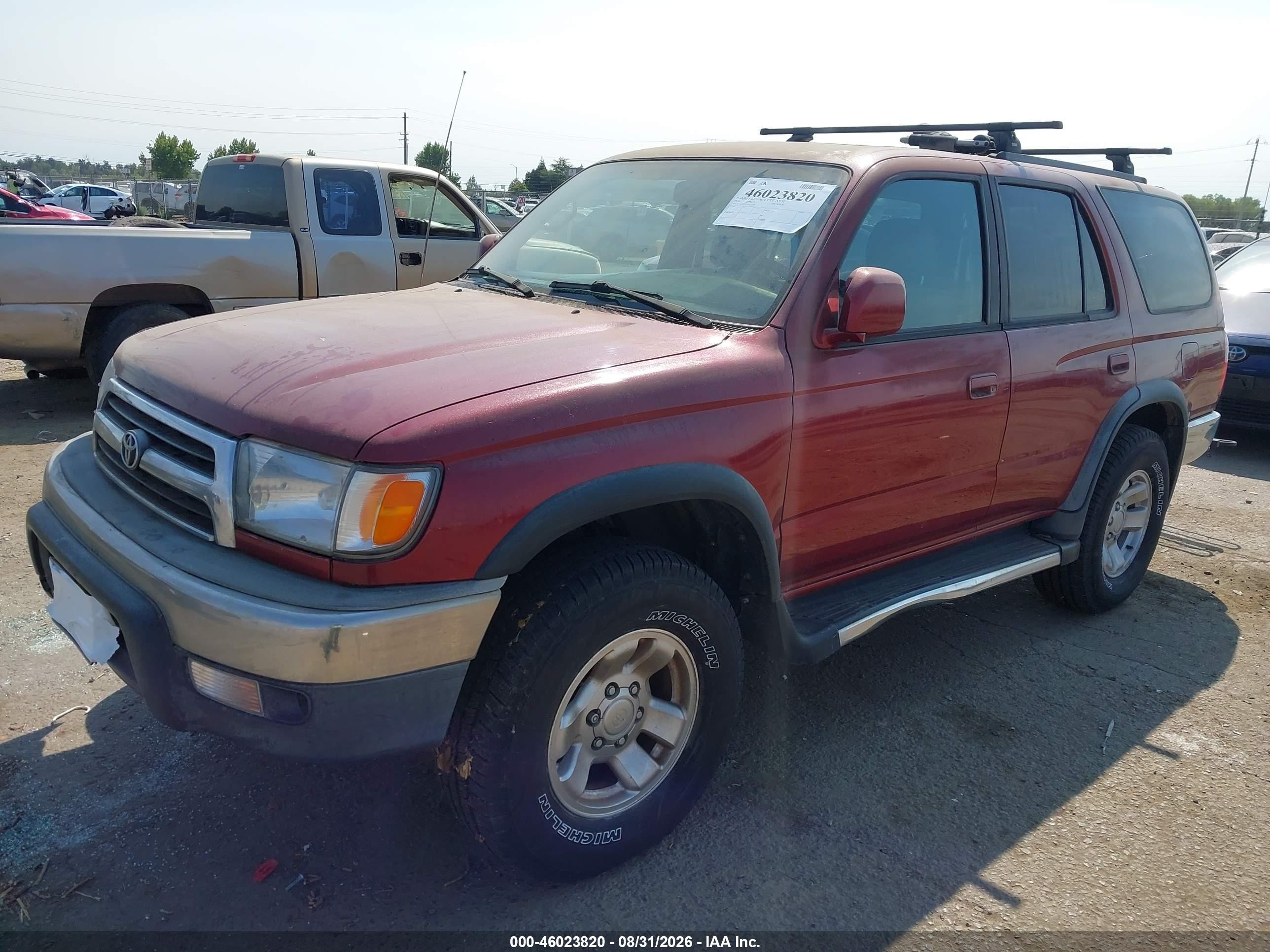 2000 Toyota 4runner Sr5 V6 Burgundy vin: JT3HN86R2Y0267309