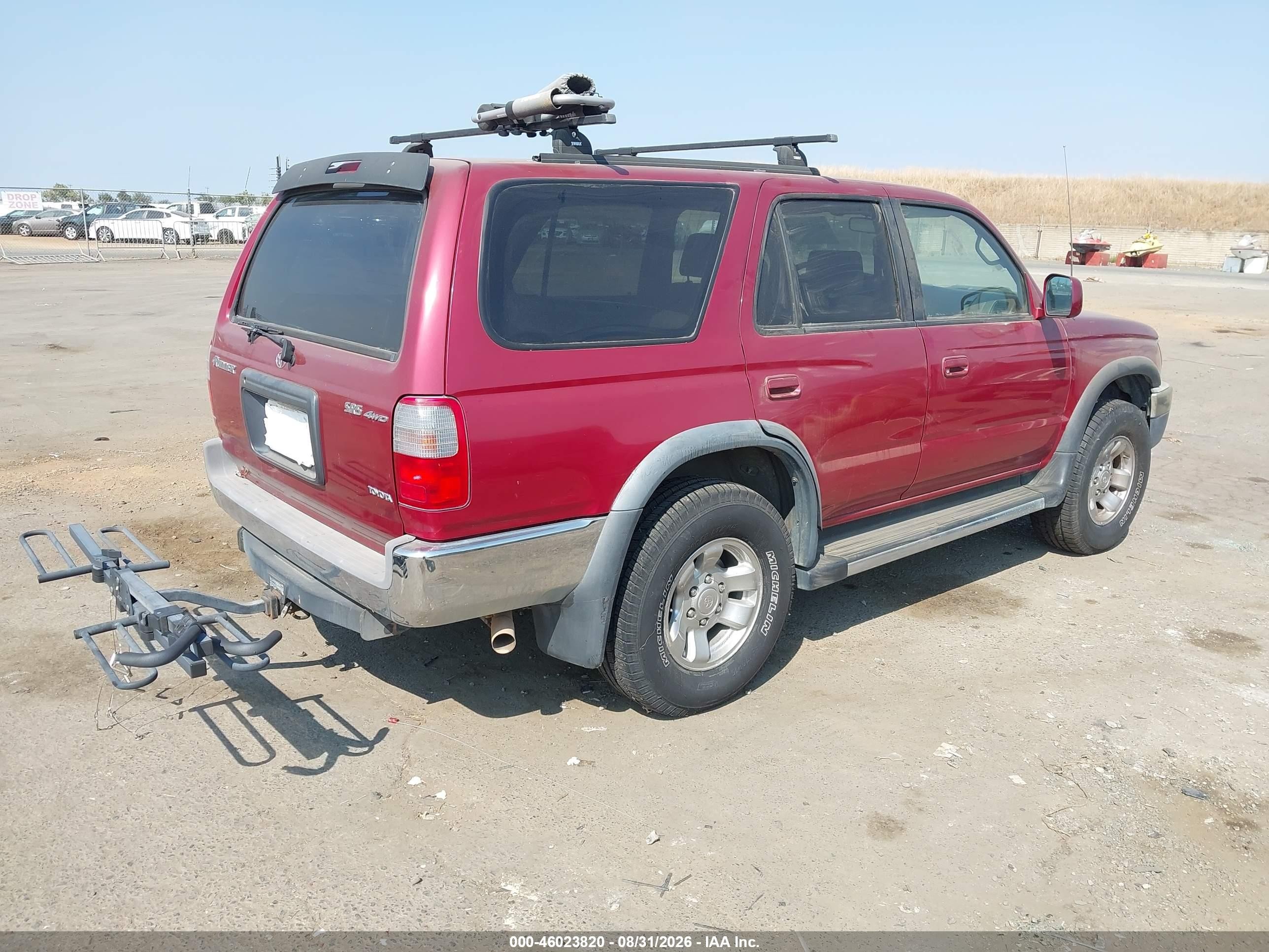 2000 Toyota 4runner Sr5 V6 Burgundy vin: JT3HN86R2Y0267309