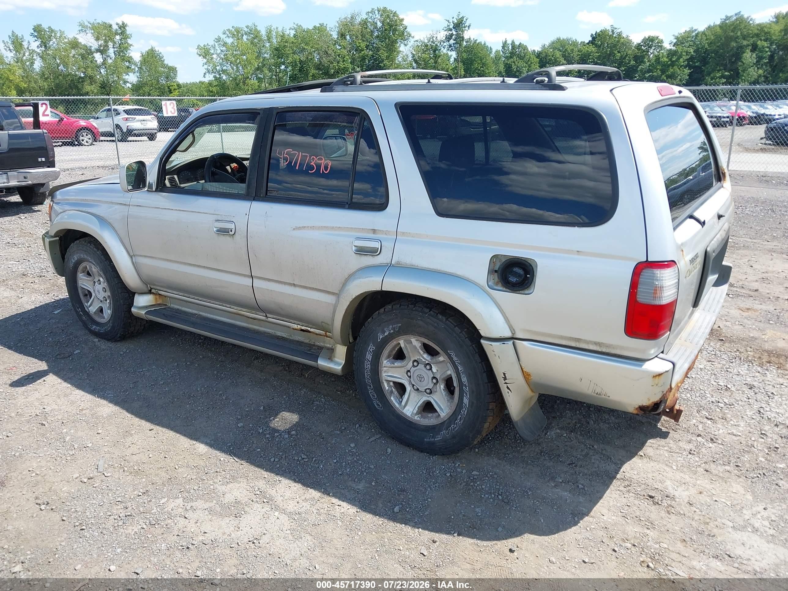 2000 Toyota 4runner Sr5 V6 Silver vin: JT3HN86R2Y0315679