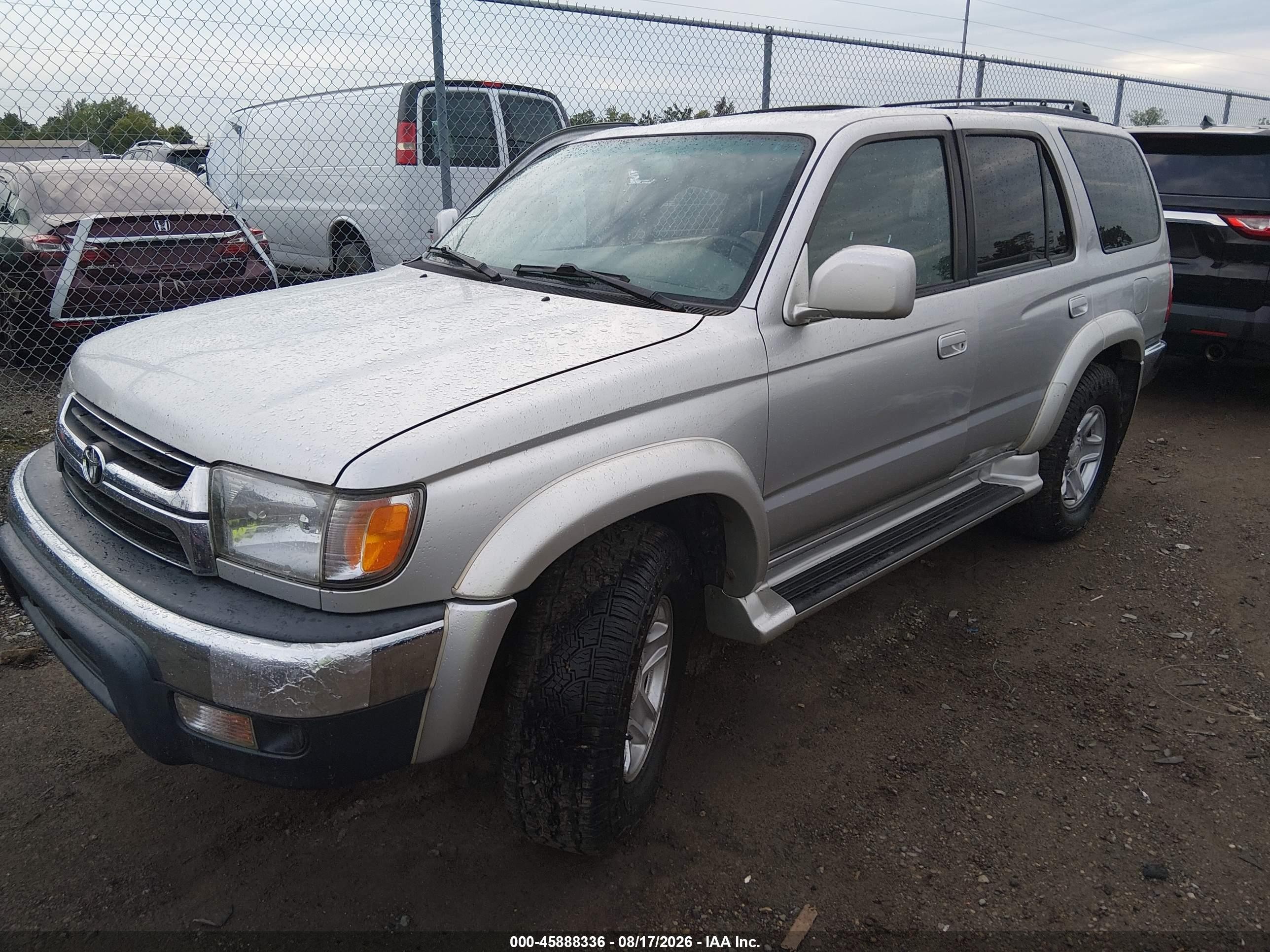 2001 Toyota 4runner Sr5 V6 Silver vin: JT3HN86R310338815