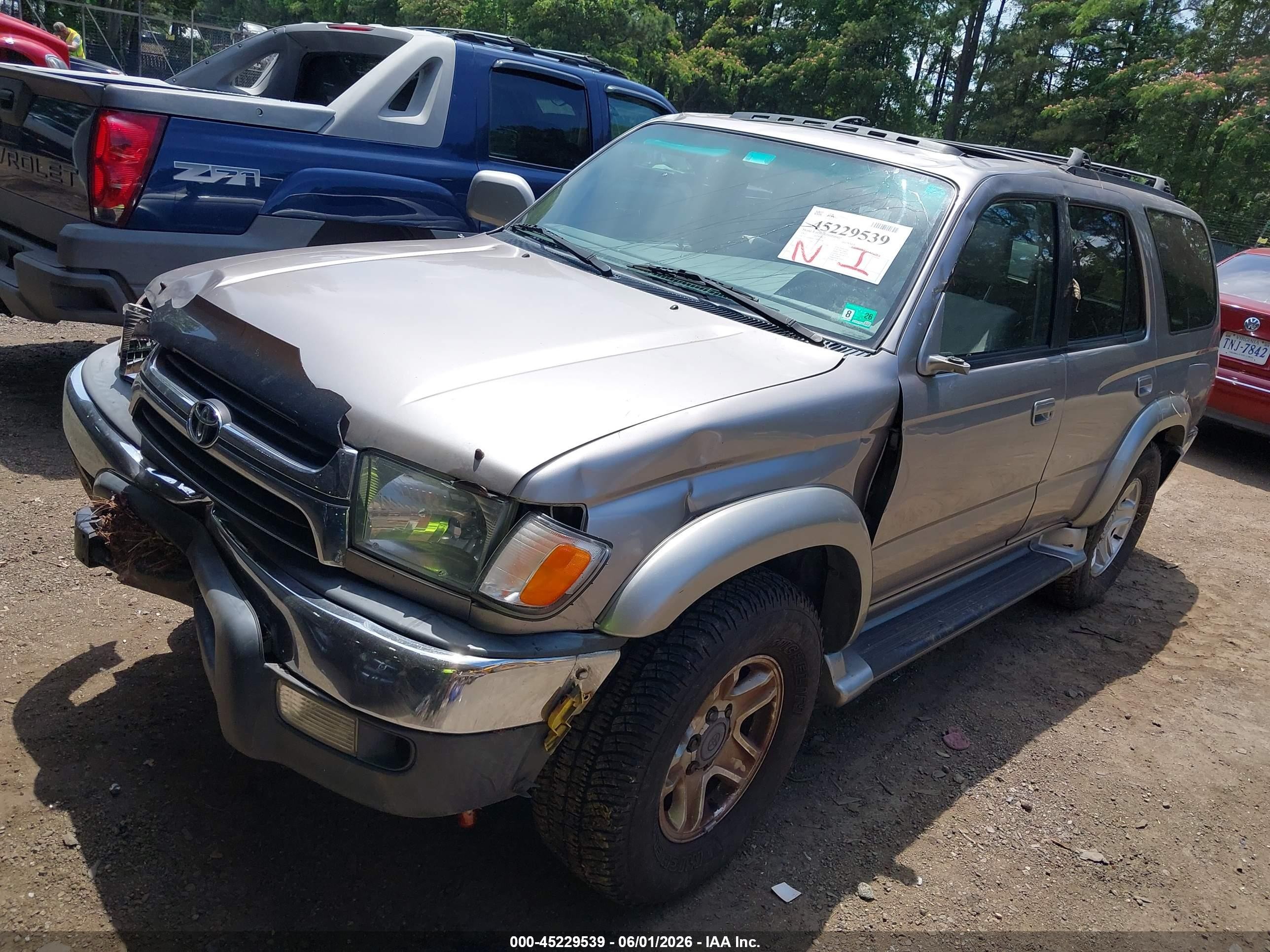 2002 Toyota 4runner Sr5 V6 Gray vin: JT3HN86R329061404