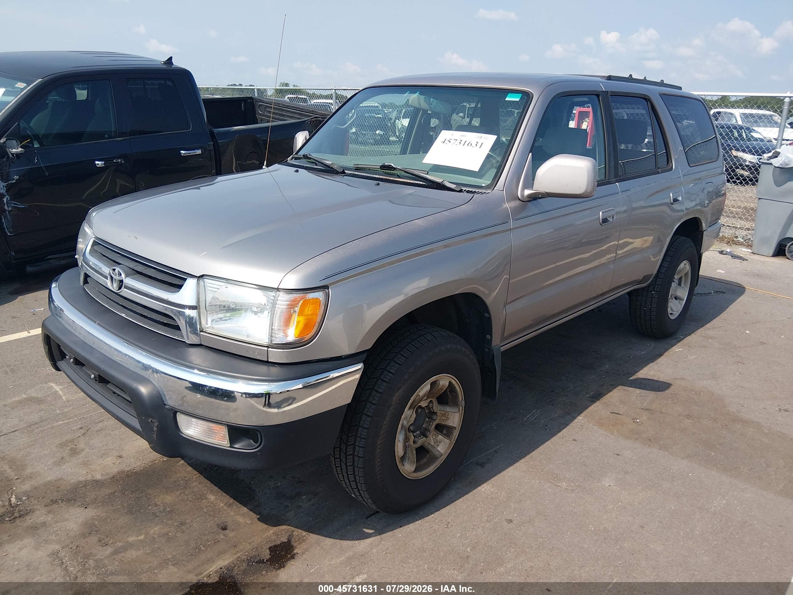 2002 Toyota 4runner Sr5 V6 Silver vin: JT3HN86R329076775