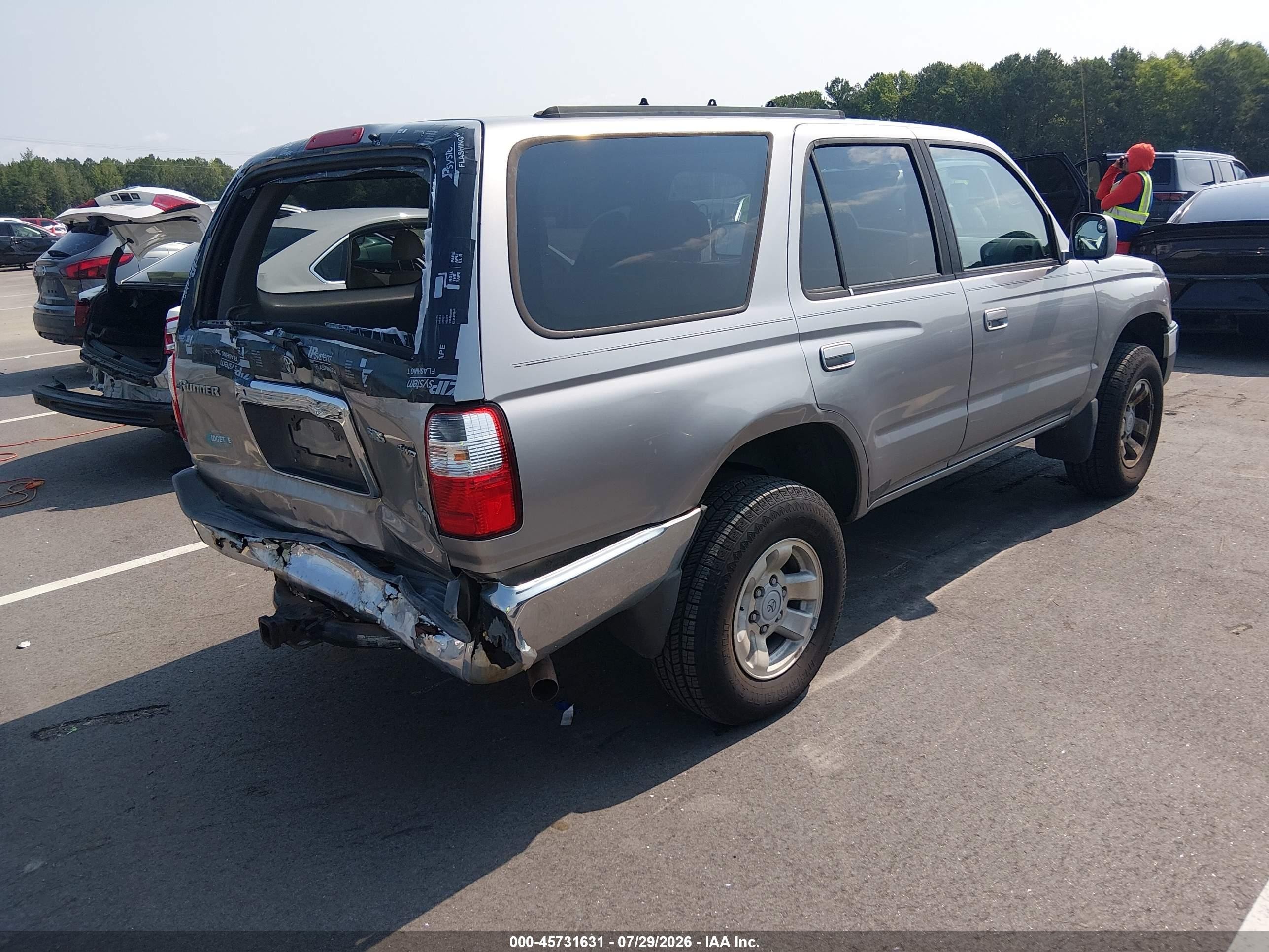 2002 Toyota 4runner Sr5 V6 Silver vin: JT3HN86R329076775