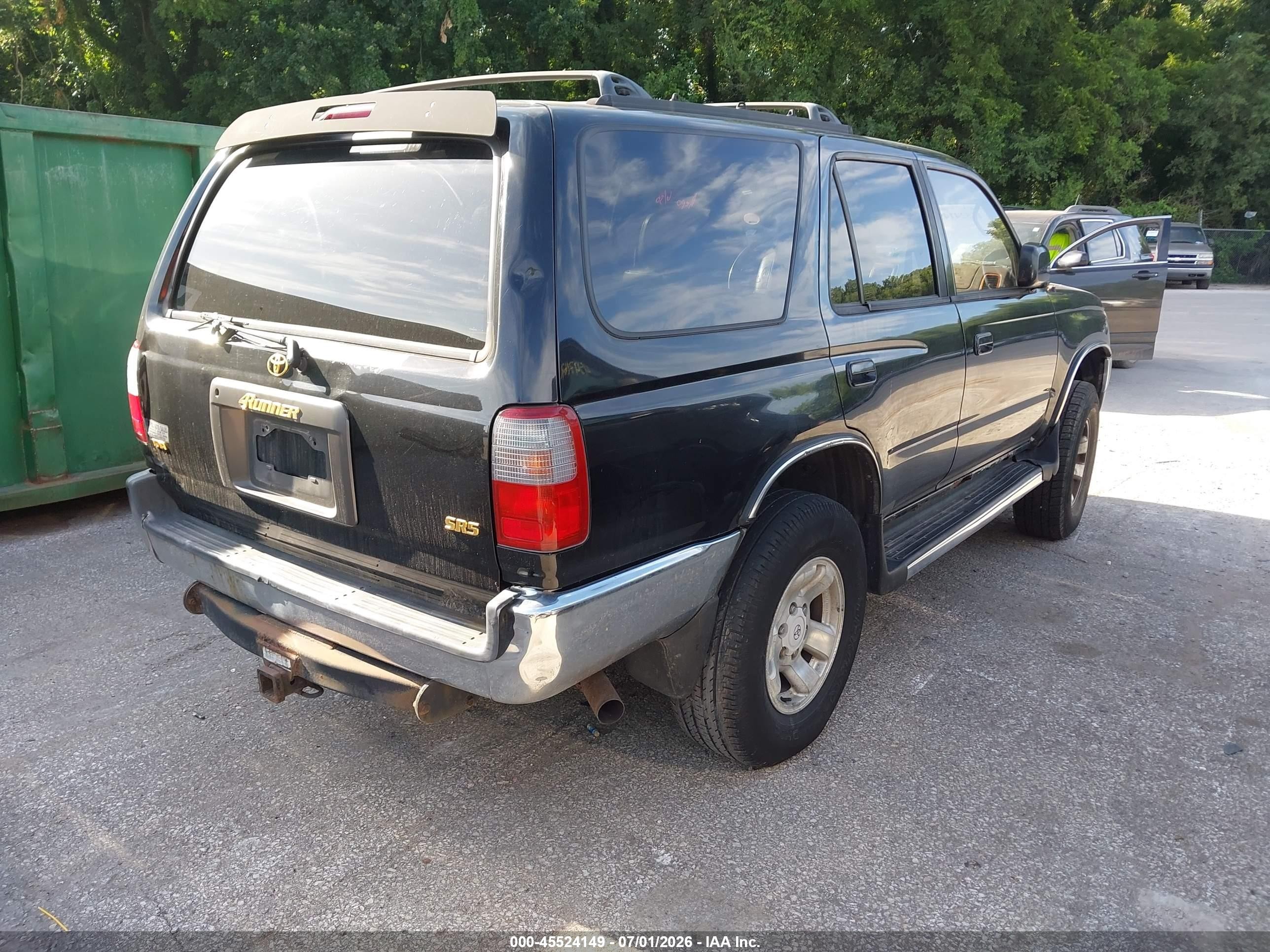 1996 Toyota 4runner Sr5 Black vin: JT3HN86R3T0040770