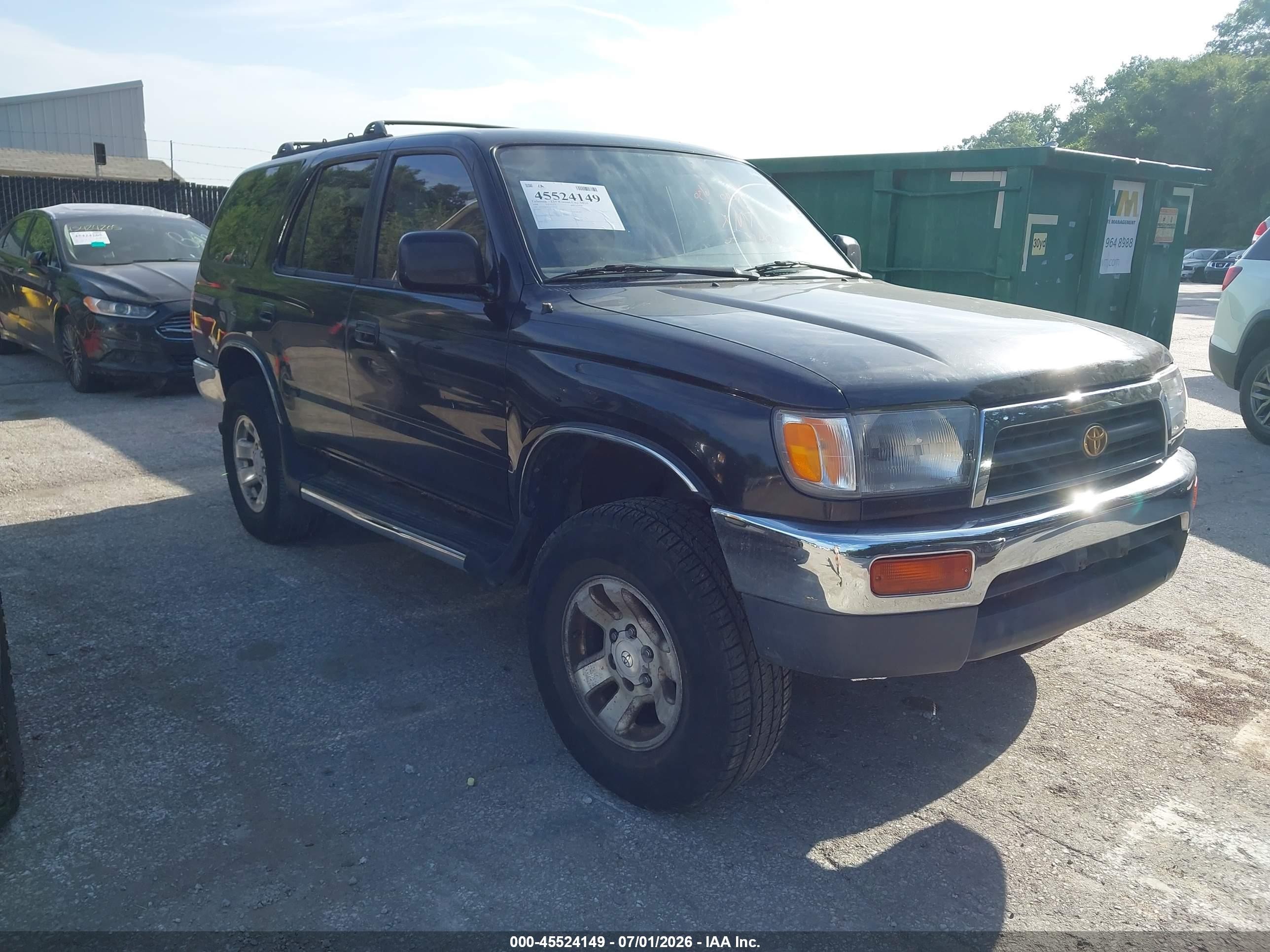 1996 Toyota 4runner Sr5 Black vin: JT3HN86R3T0040770