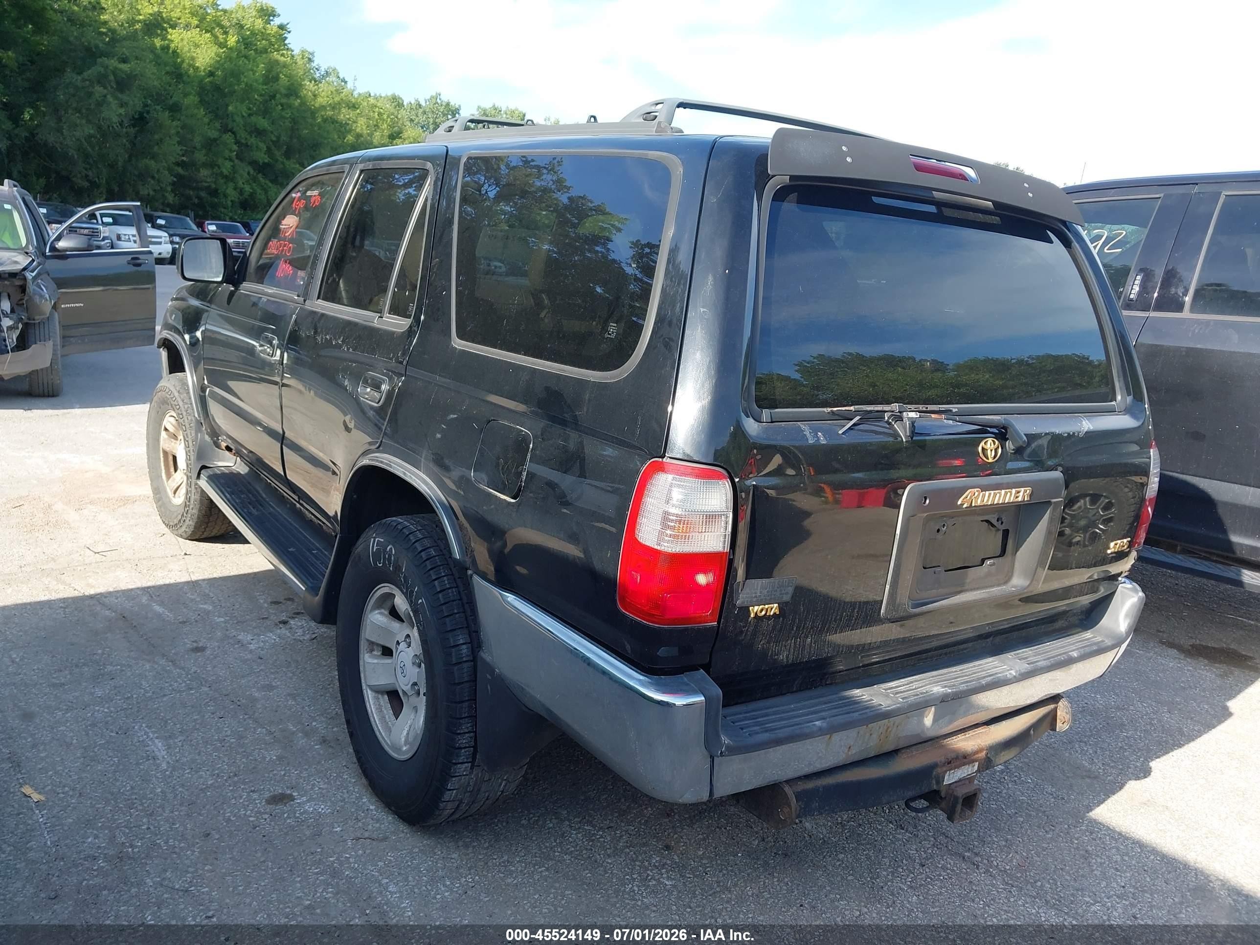 1996 Toyota 4runner Sr5 Black vin: JT3HN86R3T0040770