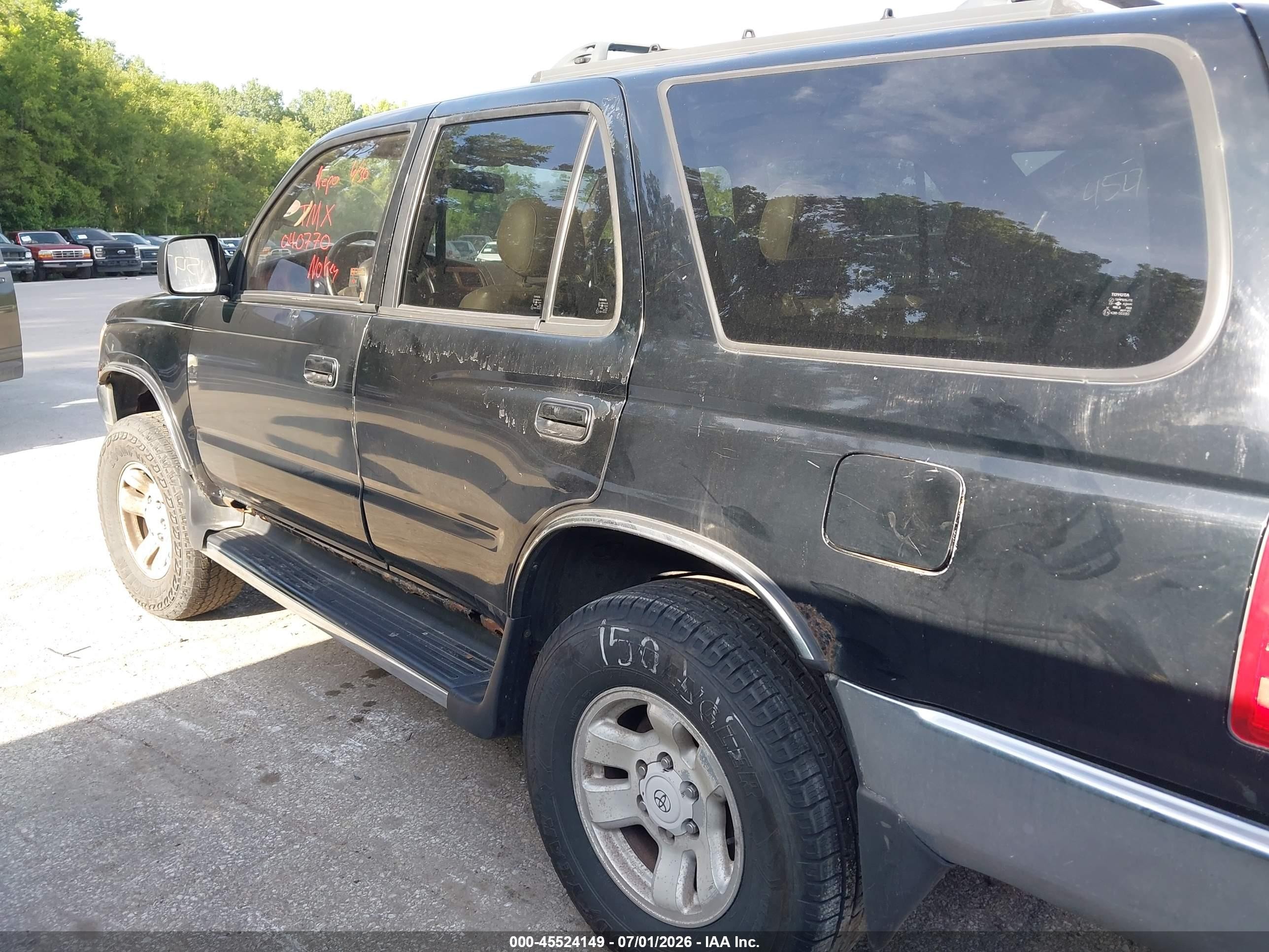 1996 Toyota 4runner Sr5 Black vin: JT3HN86R3T0040770