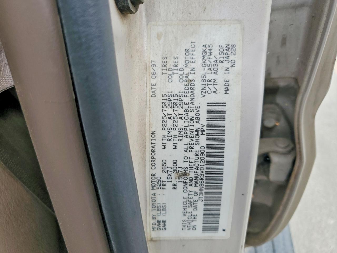 1997 Toyota 4runner Sr5 Cream vin: JT3HN86R3V0120900