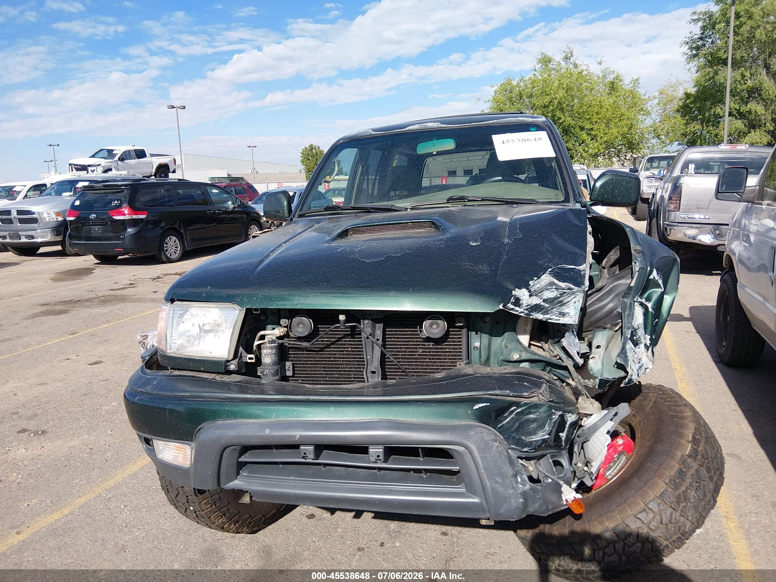 2000 Toyota 4runner Sr5 V6 Зеленый vin: JT3HN86R3Y0316758