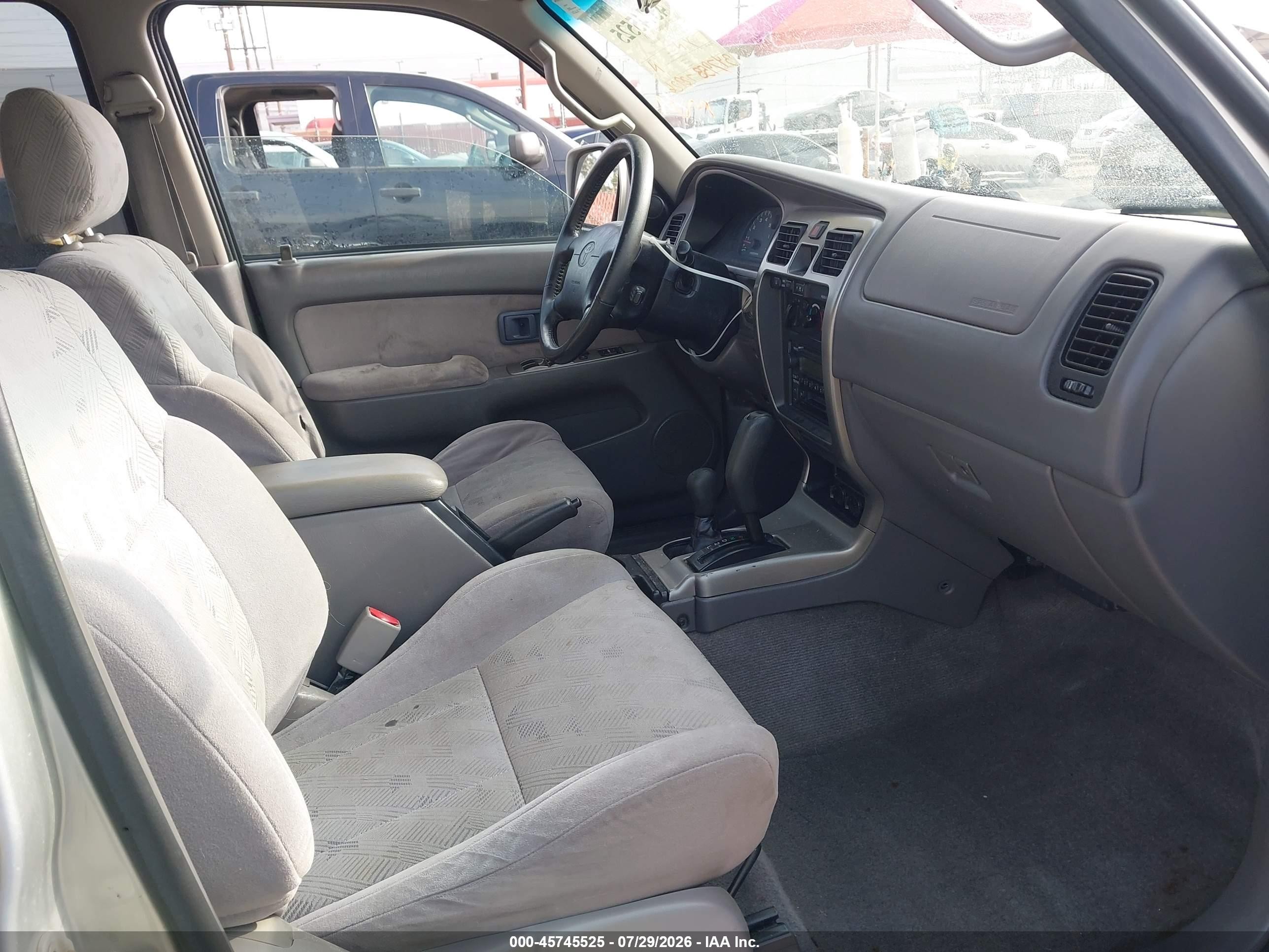2001 Toyota 4runner Sr5 V6 Silver vin: JT3HN86R410338516
