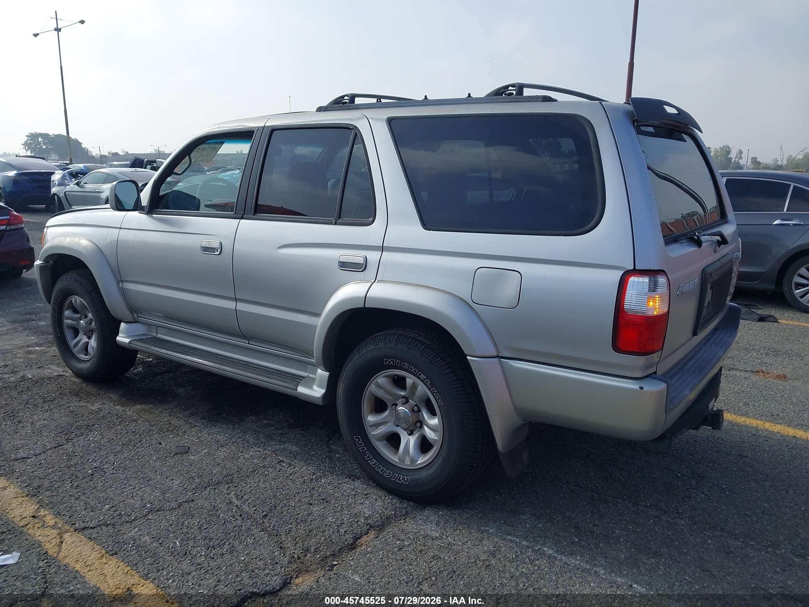 2001 Toyota 4runner Sr5 V6 Silver vin: JT3HN86R410338516