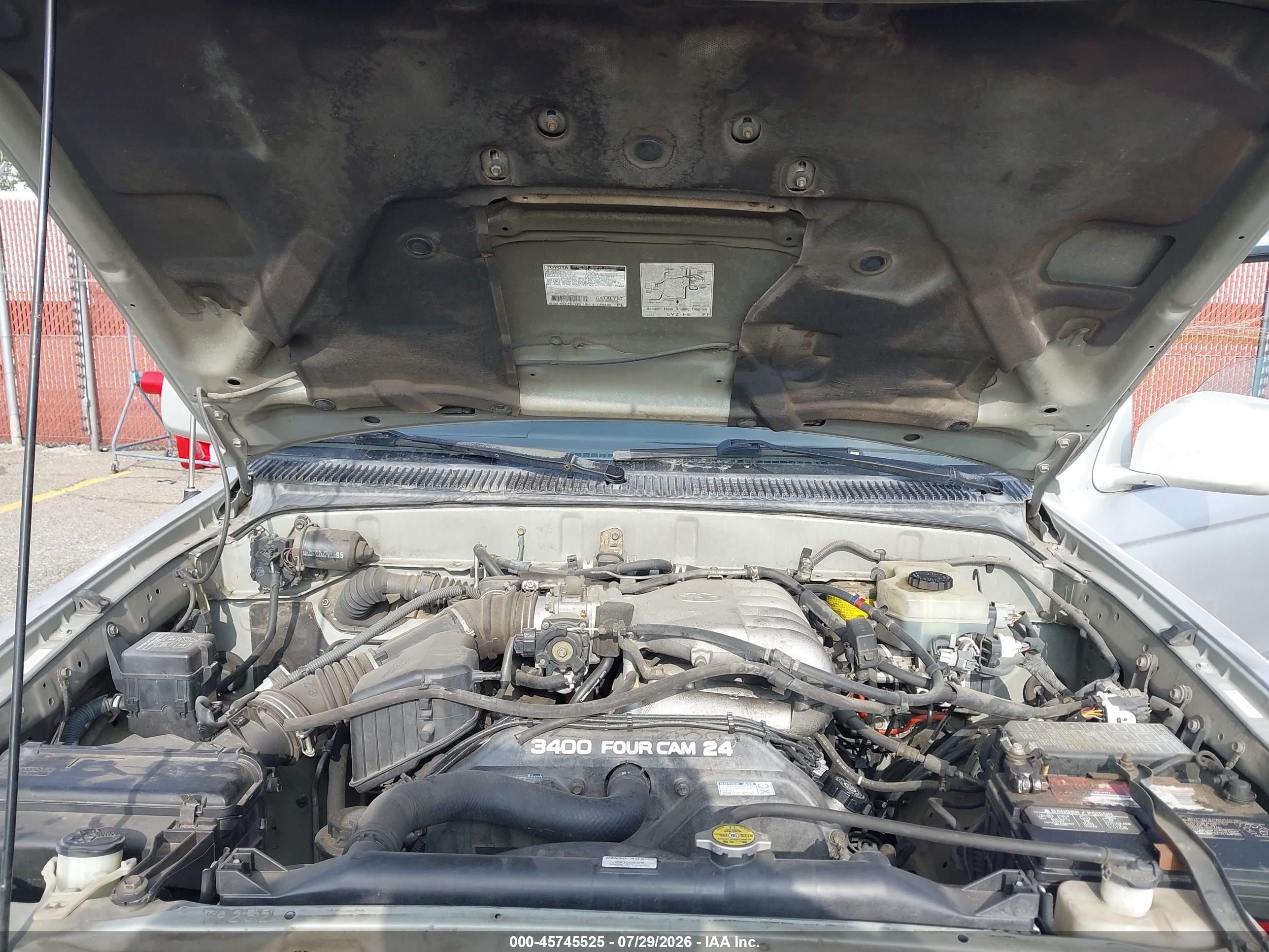 2001 Toyota 4runner Sr5 V6 Silver vin: JT3HN86R410338516