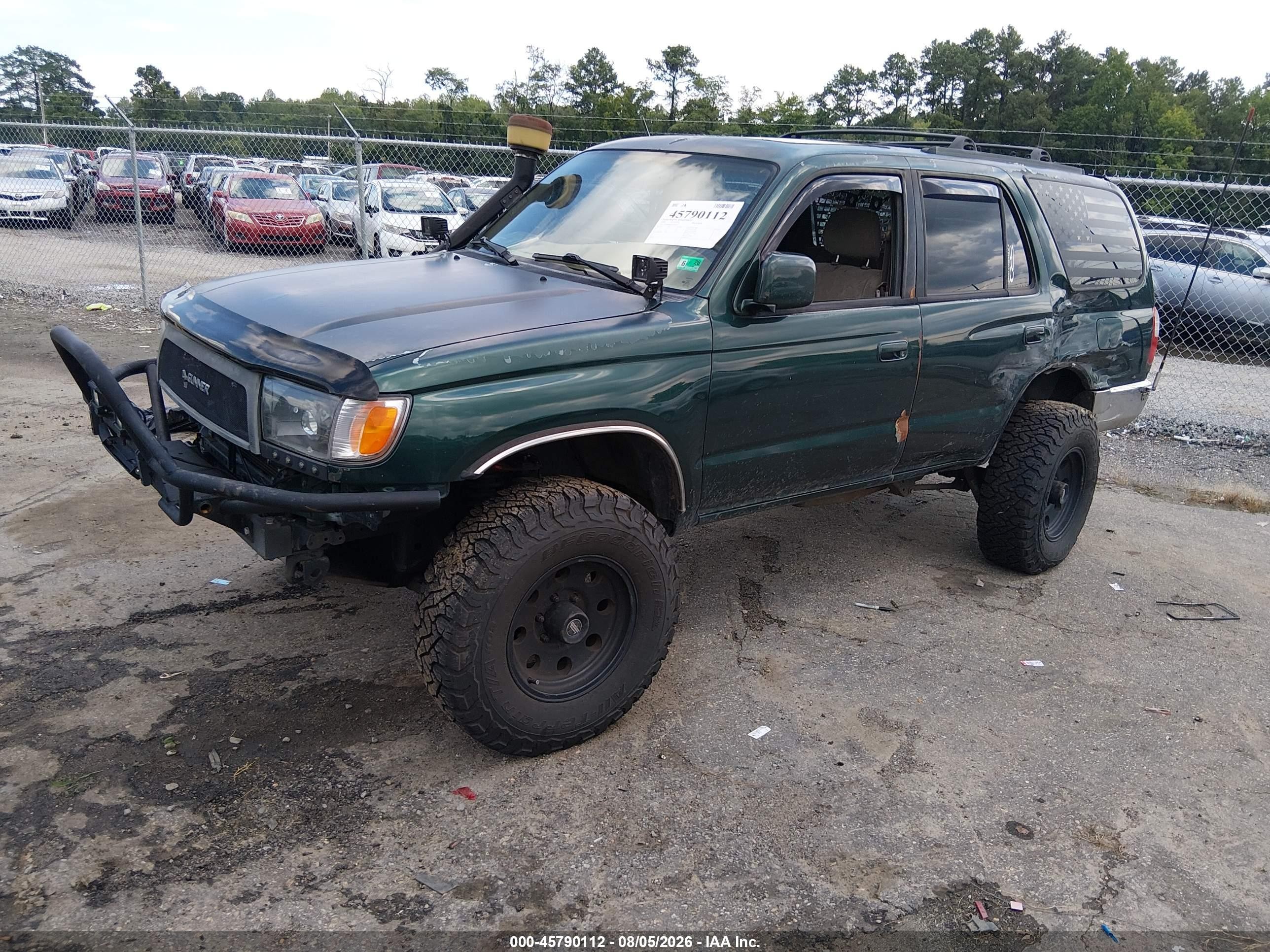 1999 Toyota 4runner Sr5 V6 Green vin: JT3HN86R4X0215615