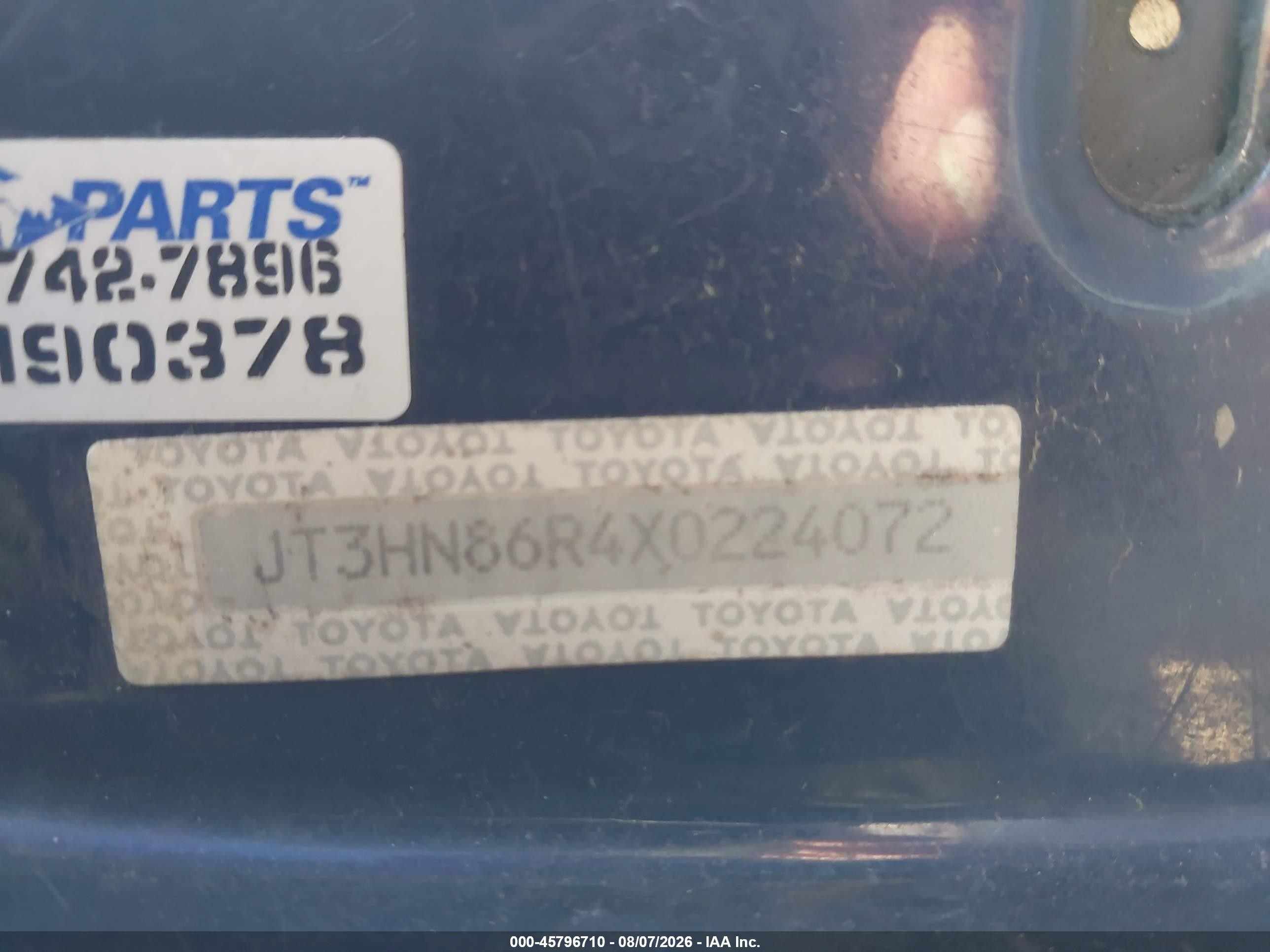 1999 Toyota 4runner Sr5 V6 Blue vin: JT3HN86R4X0224072