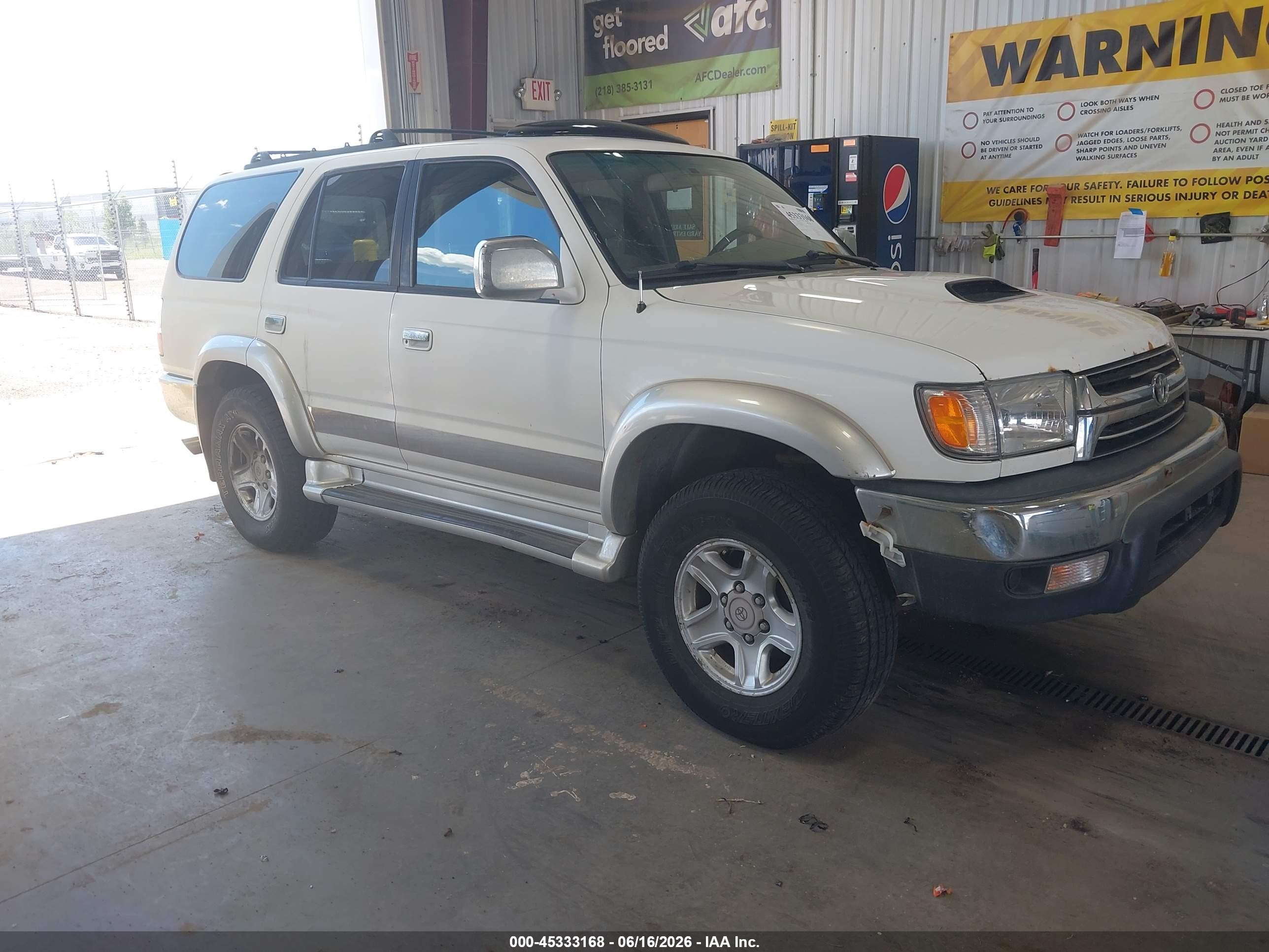 2001 Toyota 4runner Sr5 V6 White vin: JT3HN86R510335821