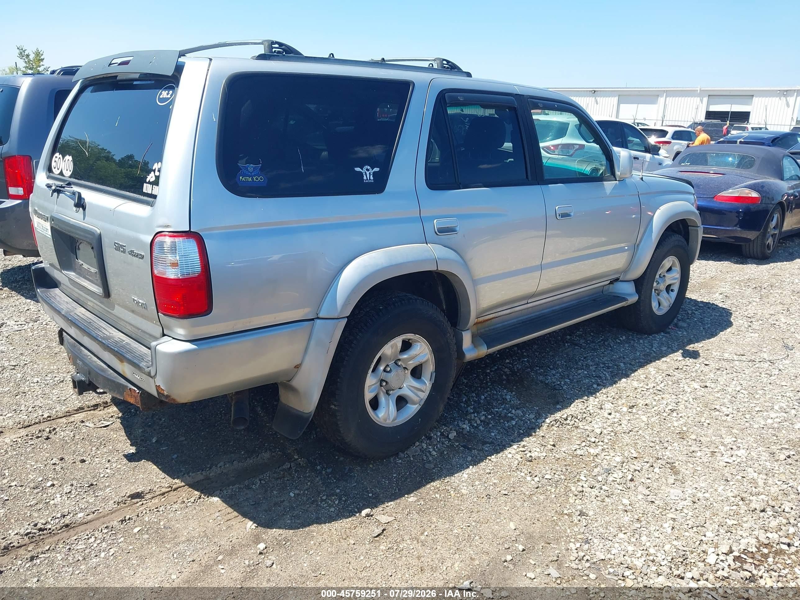 2001 Toyota 4runner Sr5 V6 Silver vin: JT3HN86R510339271