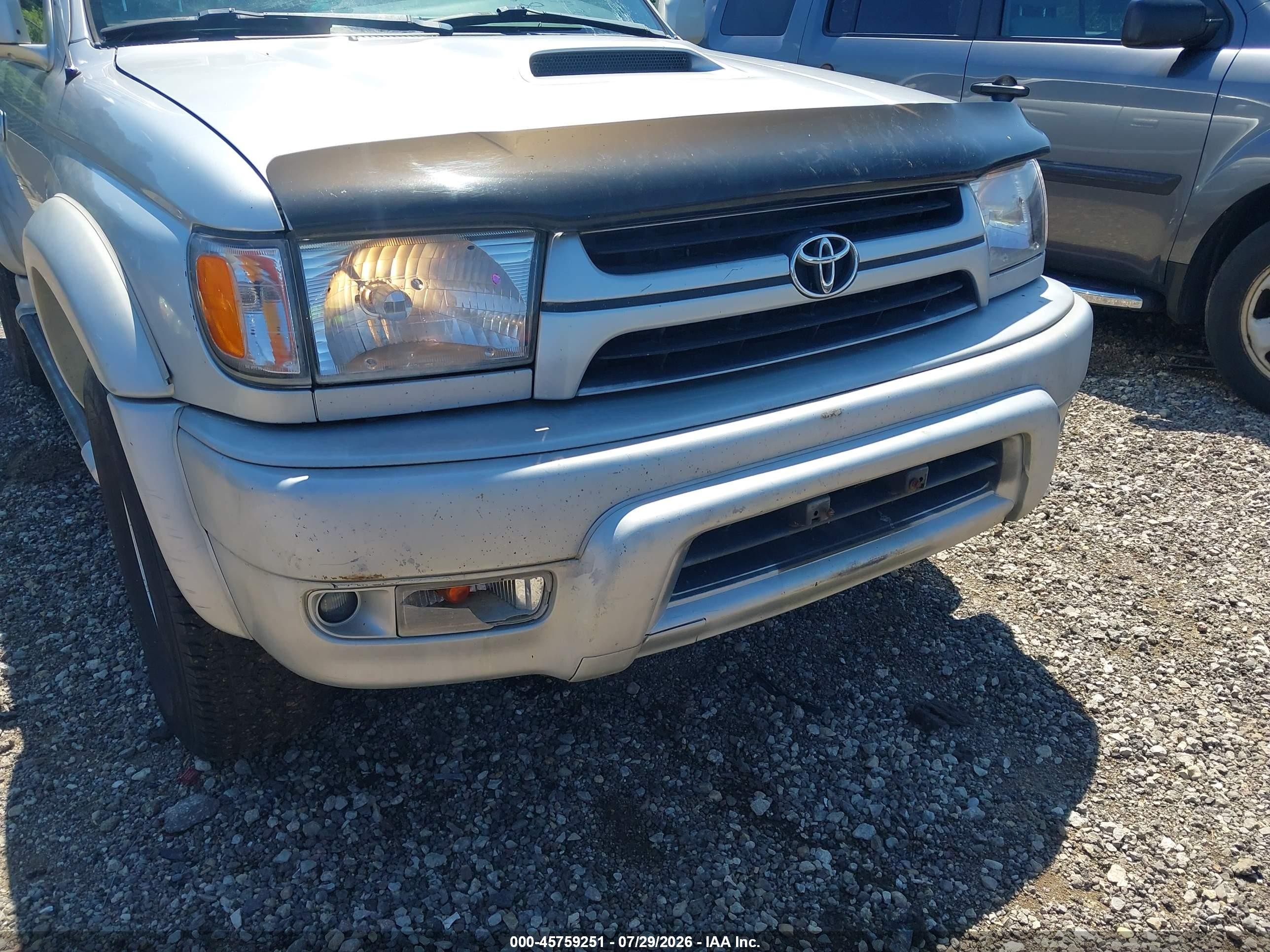 2001 Toyota 4runner Sr5 V6 Silver vin: JT3HN86R510339271